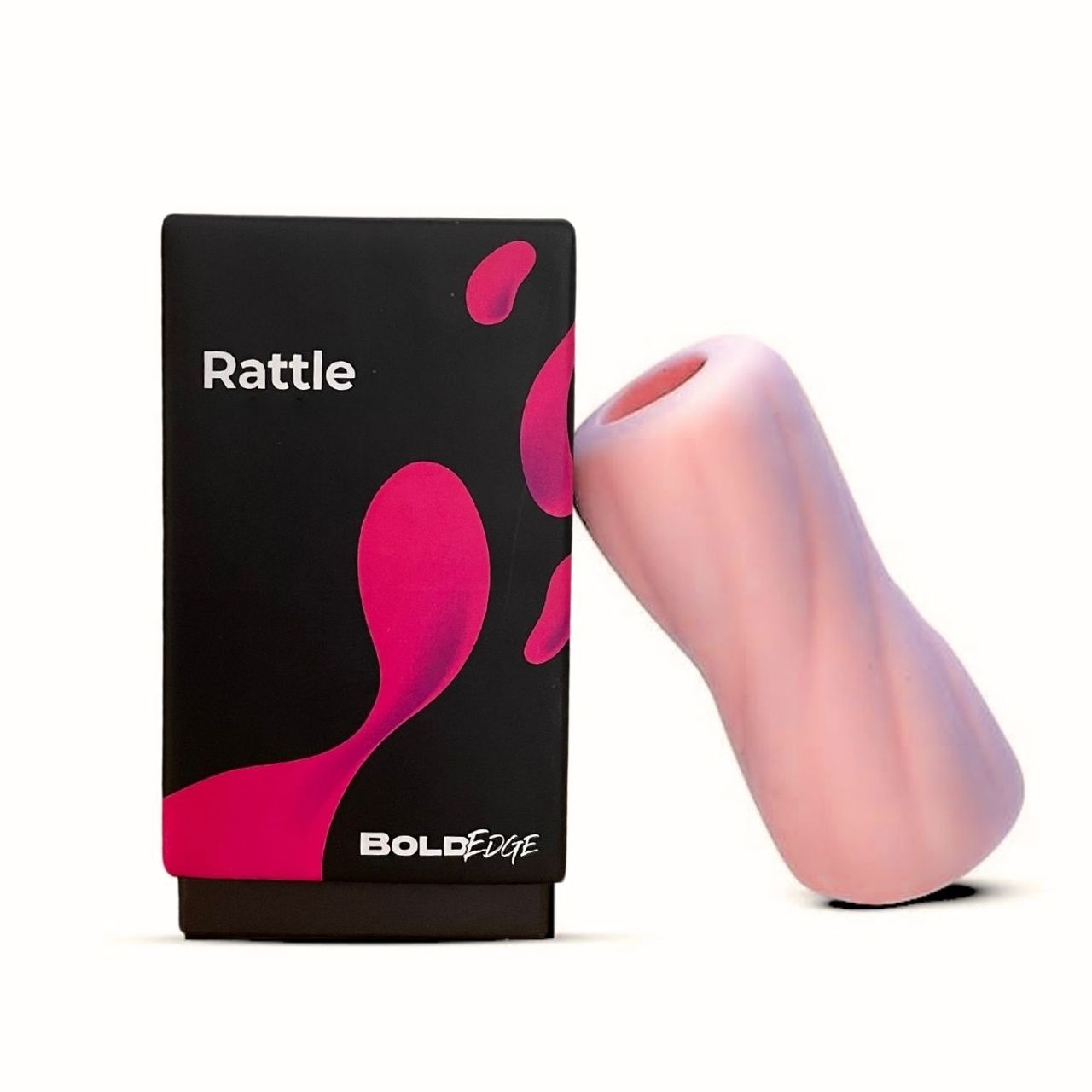 Boldedge Rattle Sleeve Stroker Massager - Pink
