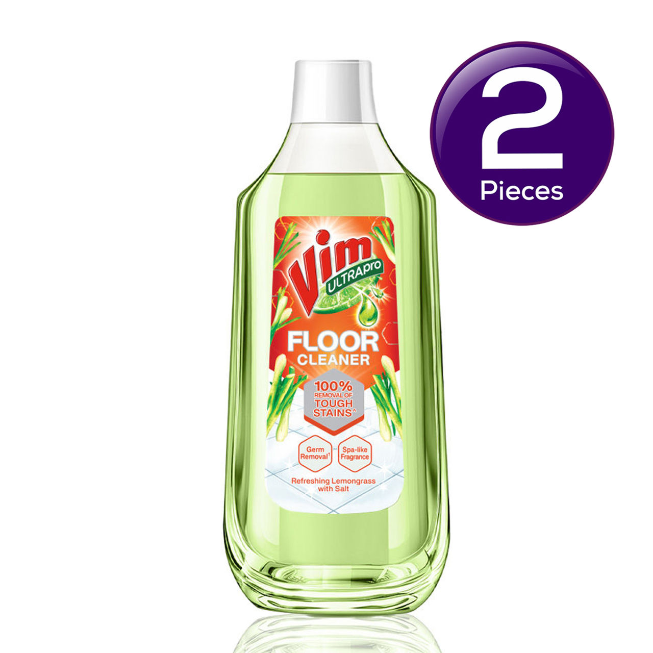 Vim Refreshing Lemongrass With Salt Floor Cleaner 1 l X 2 Combo
