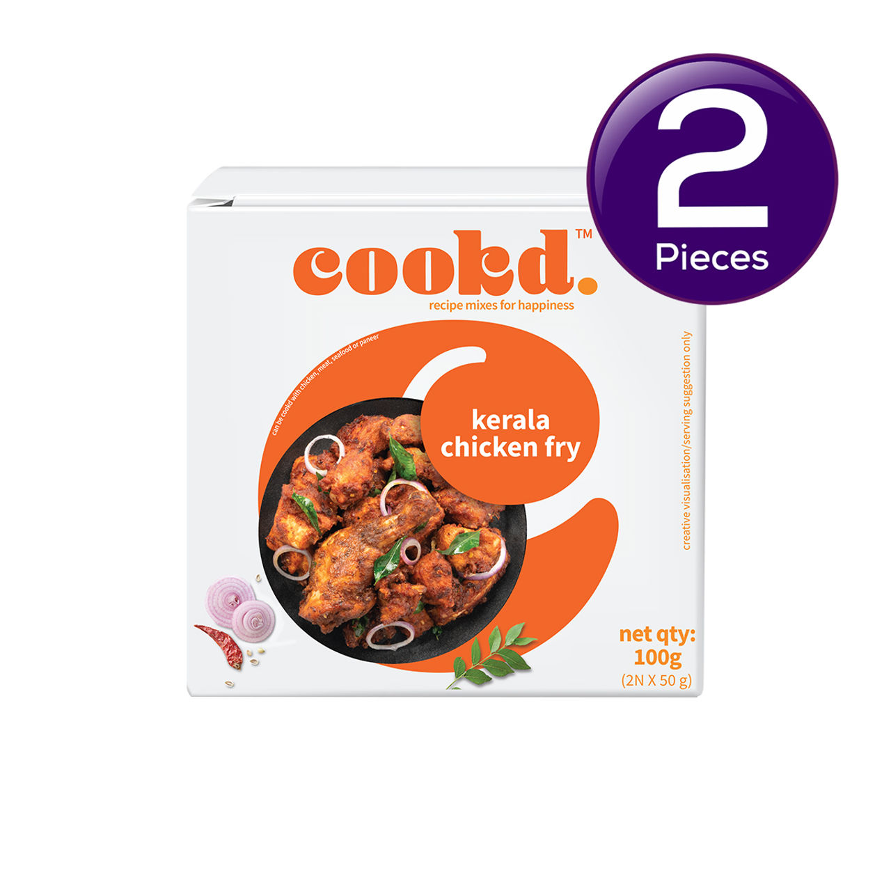 Cookd Kerala Chicken Fry Masala 50 g X 2 Combo