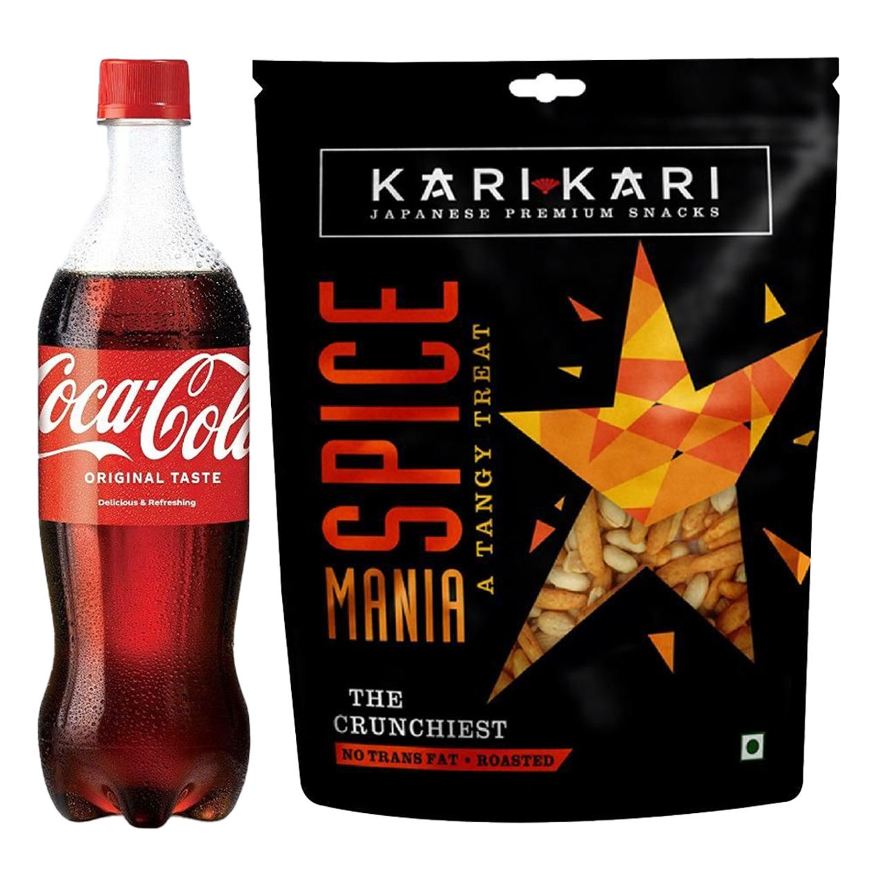 Kari Kari Sesame Soy- Pack Of 6 (108g) & Coca-Cola Soft Drink (750ml) Combo