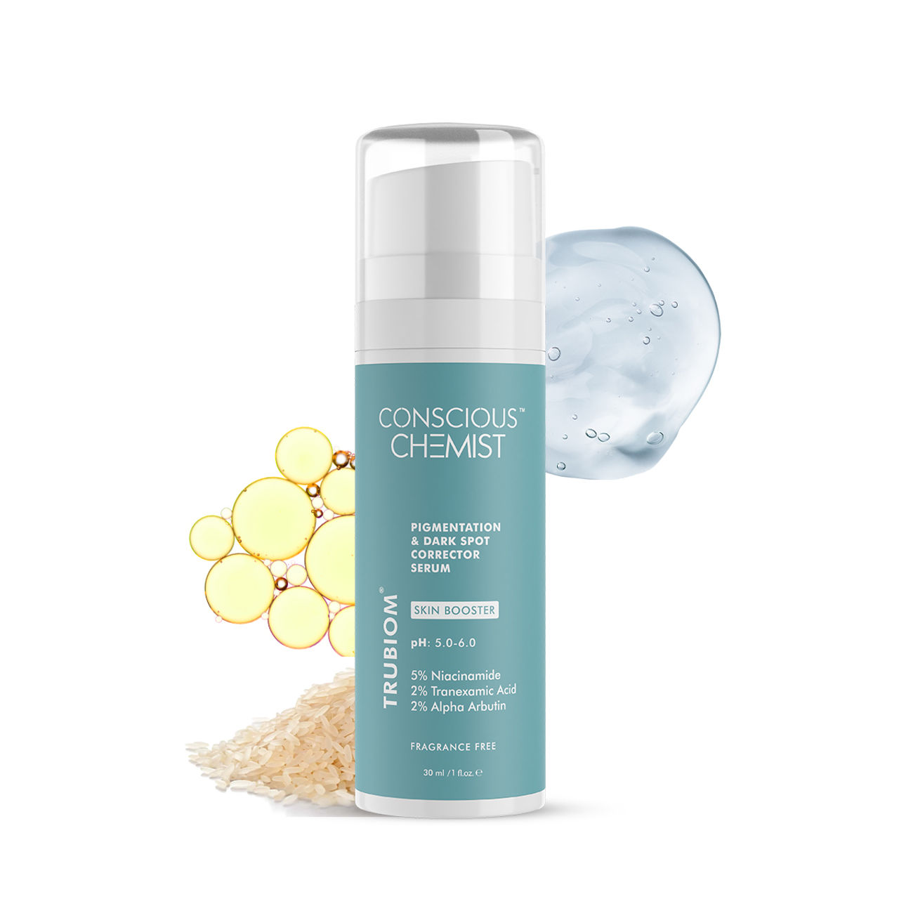 Conscious Chemist Trubiom 5% Niacinamide Serum + 1% Zinc Improves Acne Scar & Uneven Skin Texture