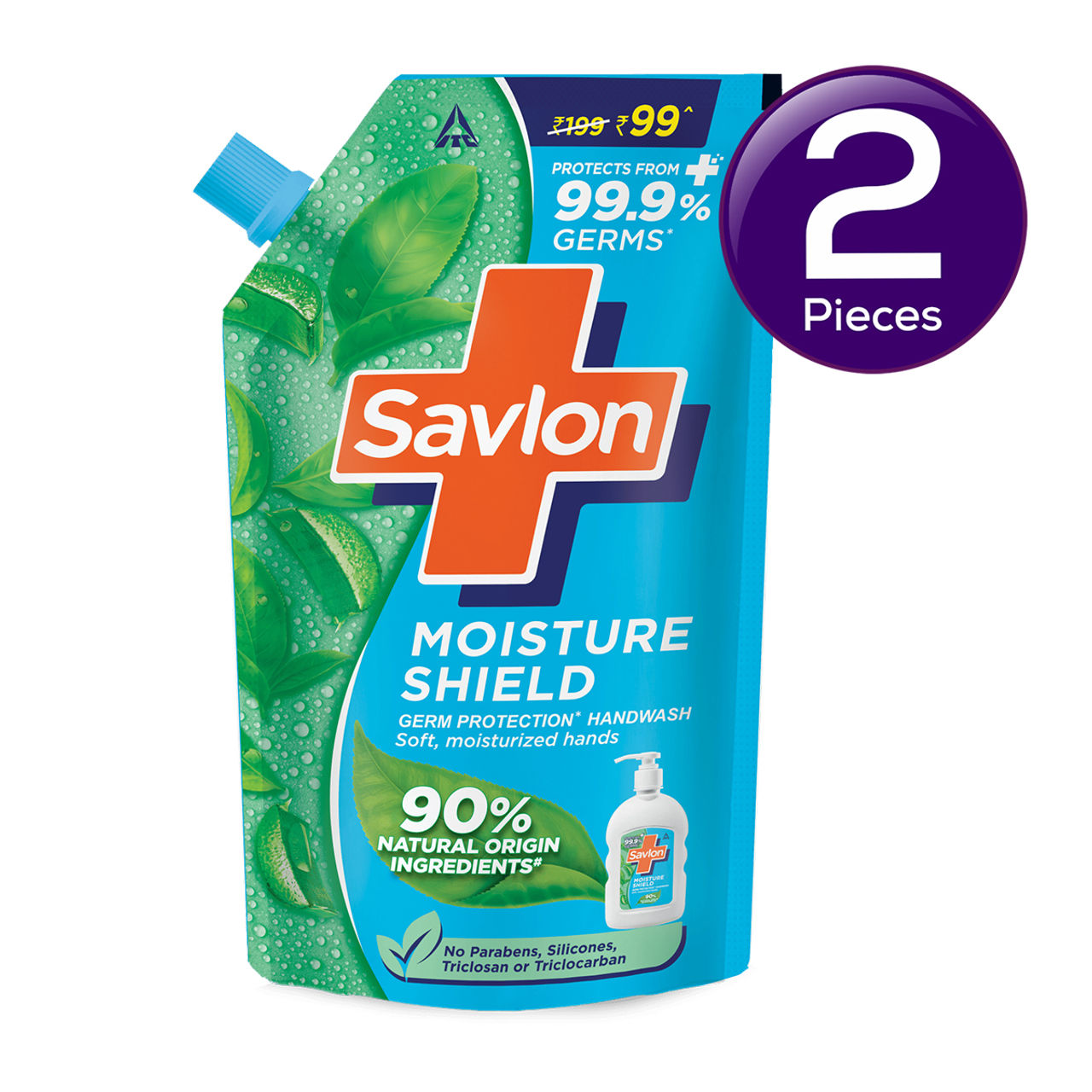 Savlon Handwash Moisture Shield Pouch Combo 