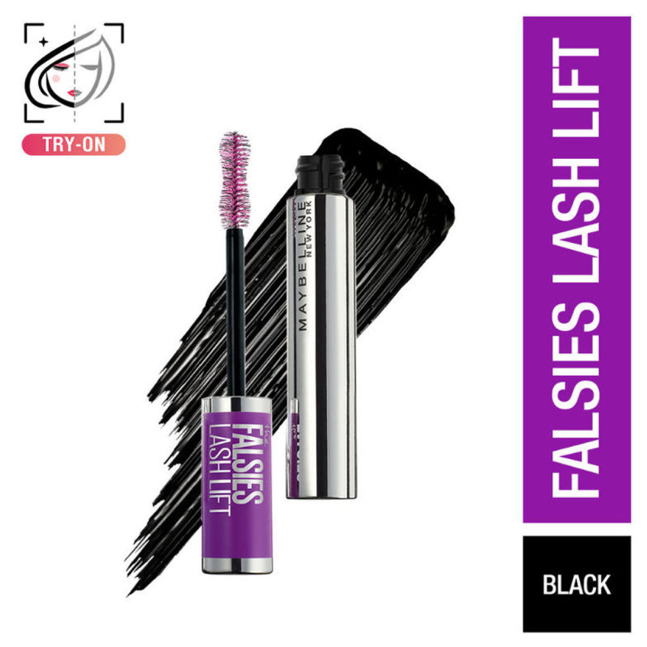 Maybelline New York Mascara, No Clumps, Transfer-Proof, Volumizing, Falsies Lash Lift, Black