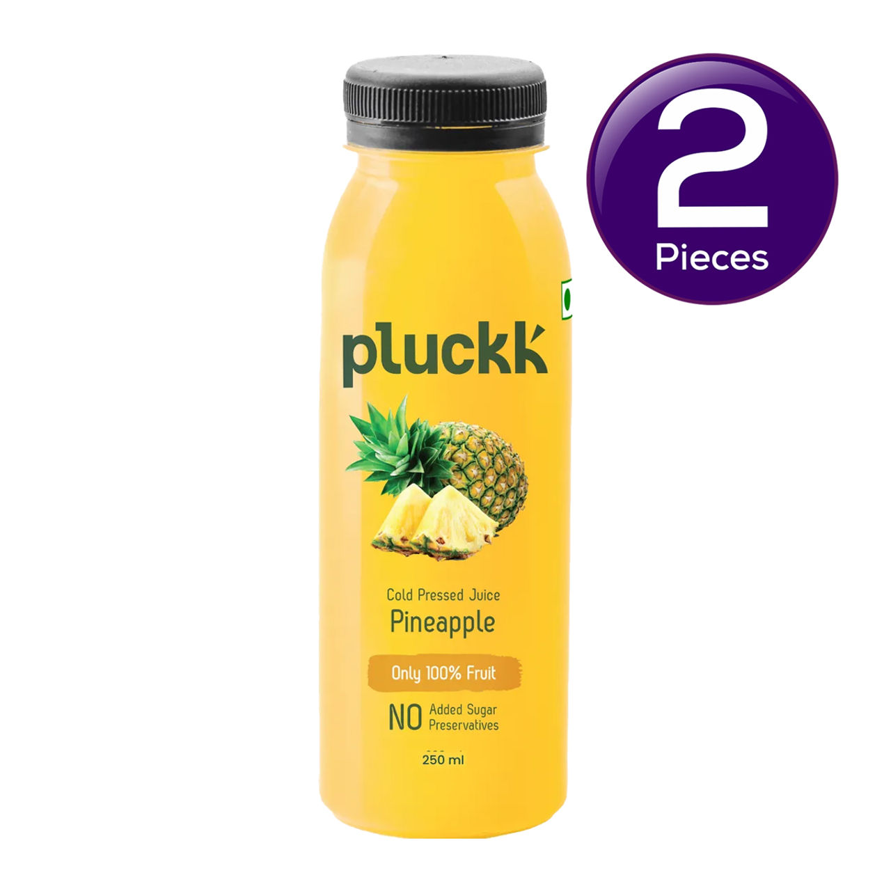 Pluckk Cold Pressed Pineapple Juice 250 ml X 2 Combo