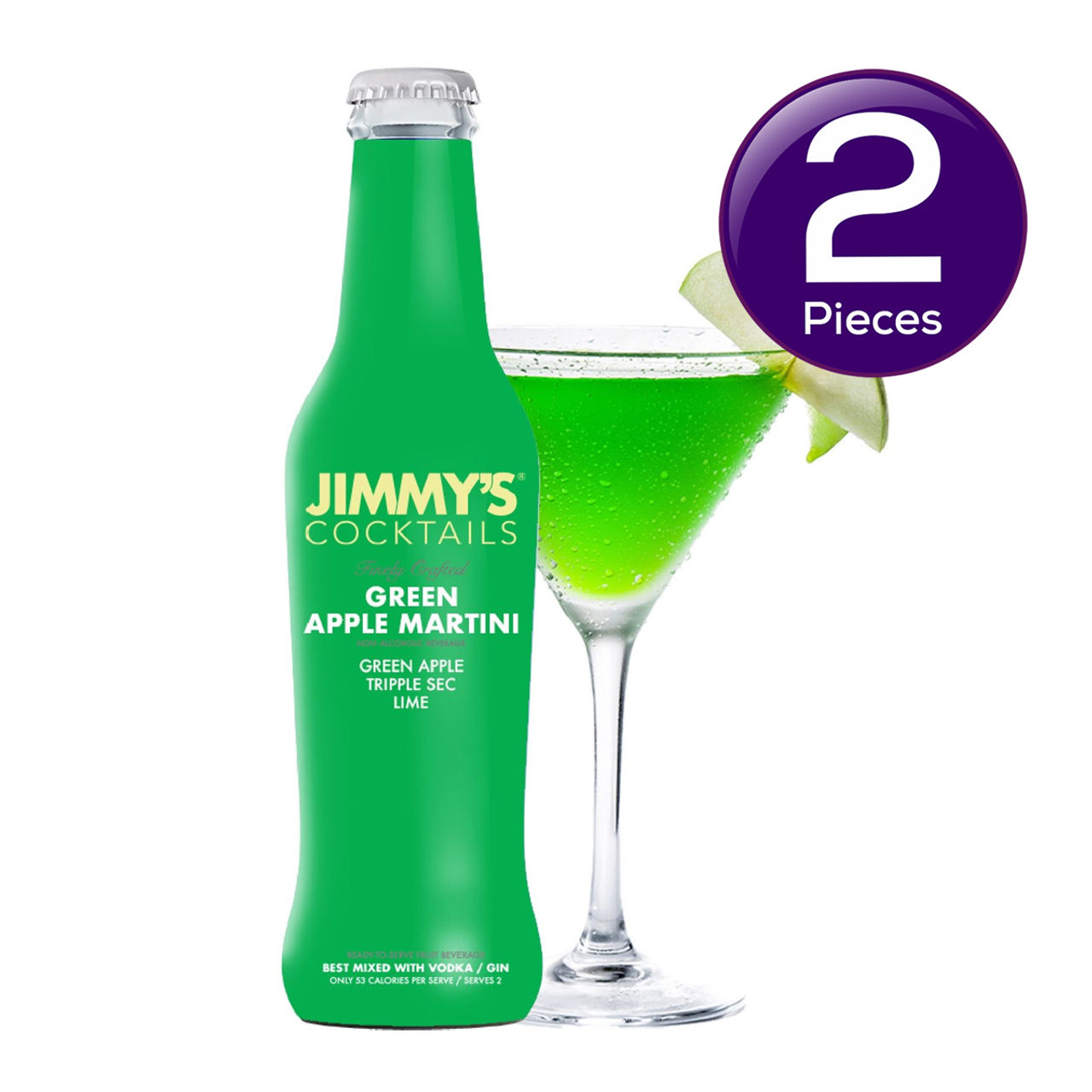 Jimmy's Green Apple Martini - Cocktail Mixer 250 ml X 2 Combo