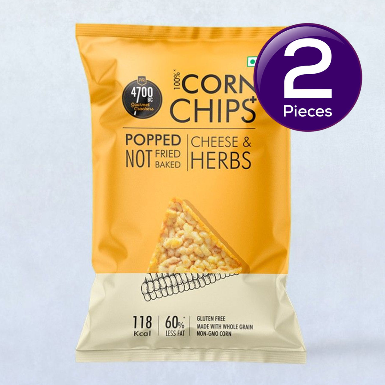 4700BC Chips+ Cheese & Herbs Popped Corn-Based 55 g Combo