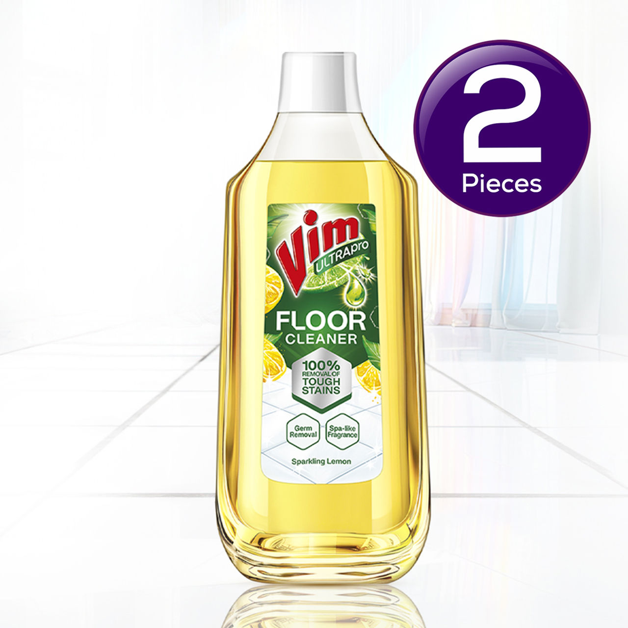 Vim Sparkling Lemon Floor Cleaner 1 l X 2 Combo