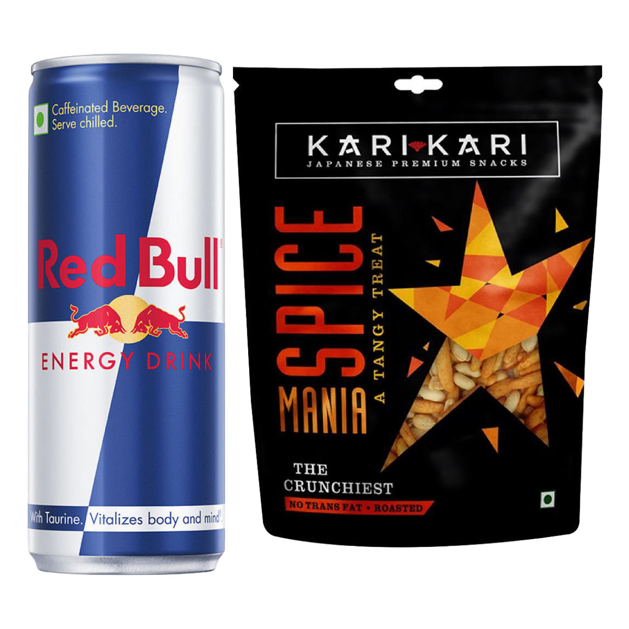 Kari Kari Sesame Soy- Pack Of 6 (108g) & Red Bull Energy Drink (250ml) Combo