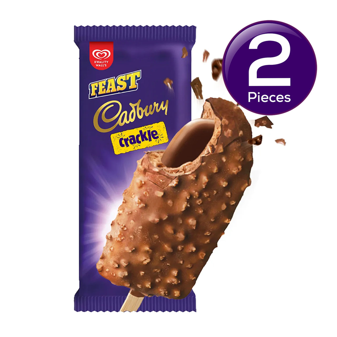 Kwality Wall's Feast Cadbury Crackle Stick 70 ml Combo