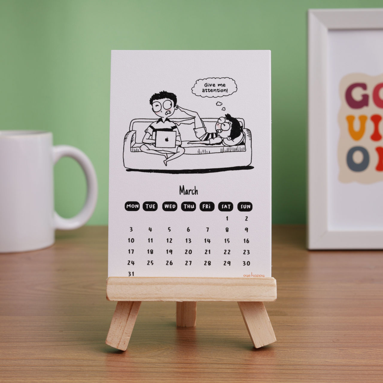 Oye Happy Couple Illustrations Calendar