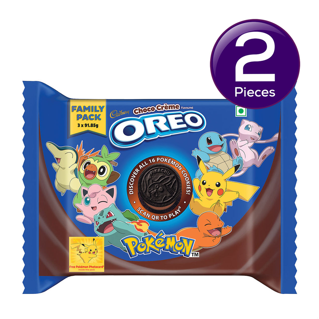 Cadbury Oreo Chocolate Flavour Crème Sandwich Biscuit Family Pack 275.55 g Combo
