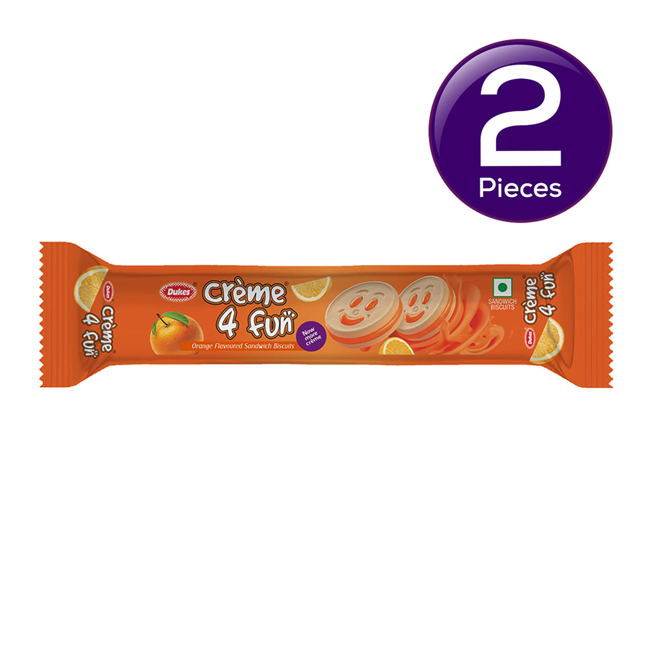 Dukes Creme 4 Fun Orange Flavoured Sandwich Biscuits 145 g Combo