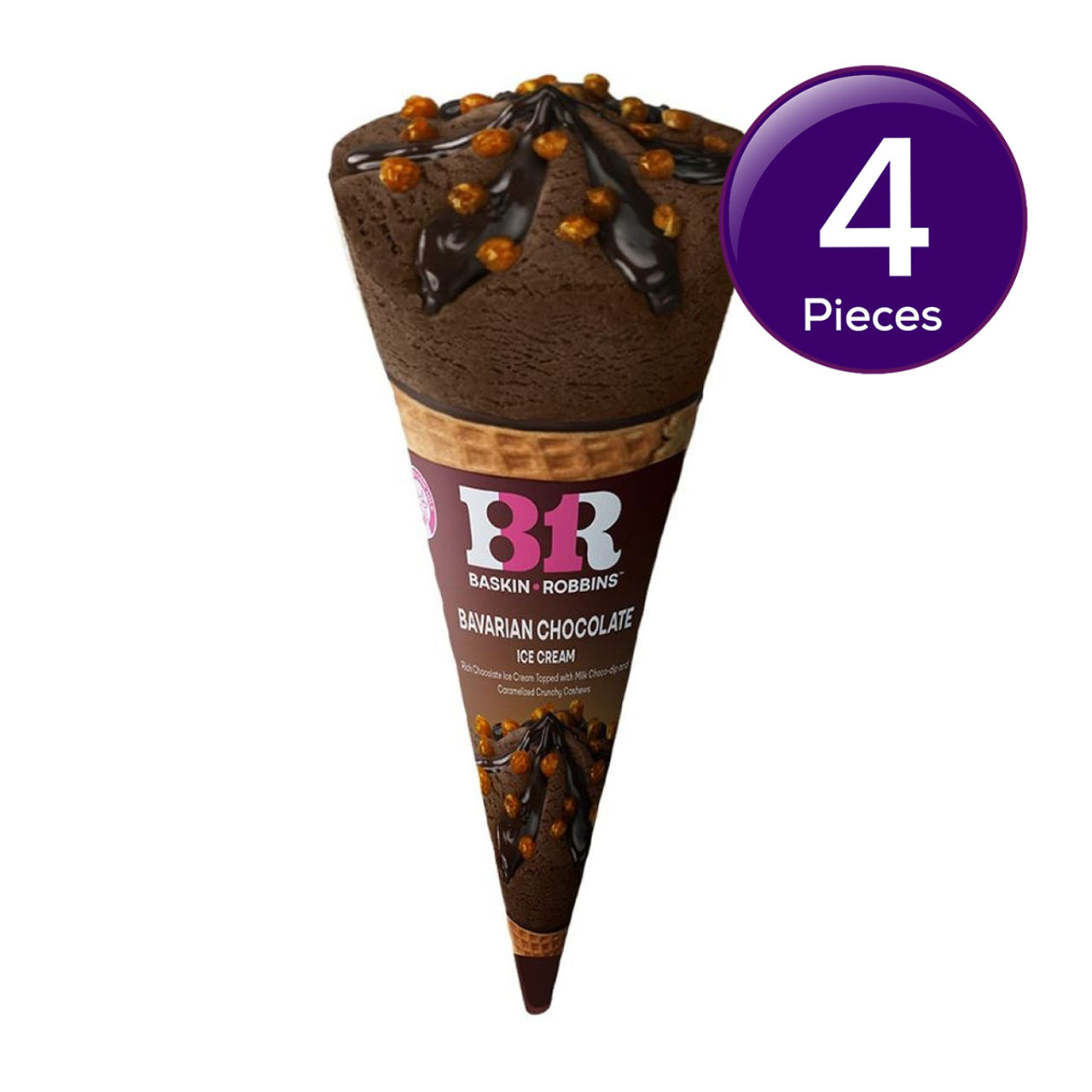 Baskin Robbins Bavarian Chocolate Ice Cream Cone 110 ml Combo