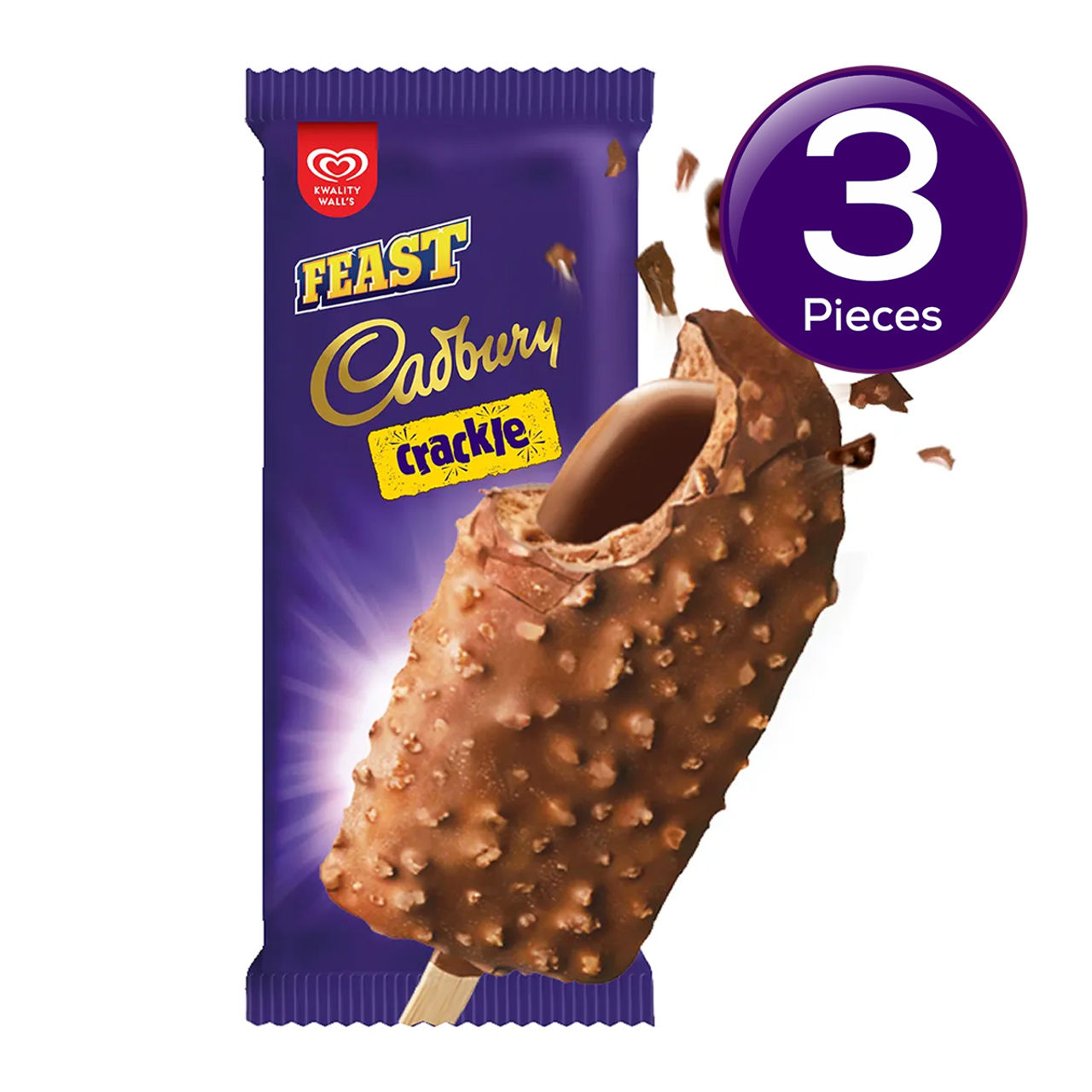 Kwality Wall's Feast Cadbury Crackle Stick 70 ml Combo