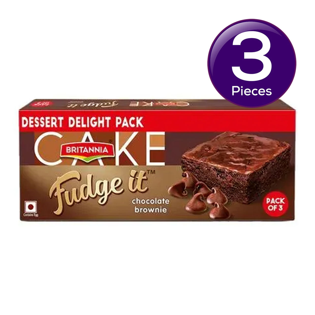 Britannia Fudge It Chocolate Brownie (With Egg) 120 g Combo