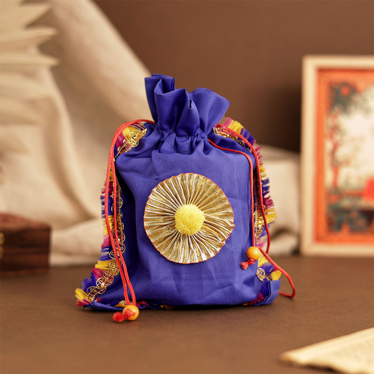 Oye Happy Fancy Gota Work Potli Bag