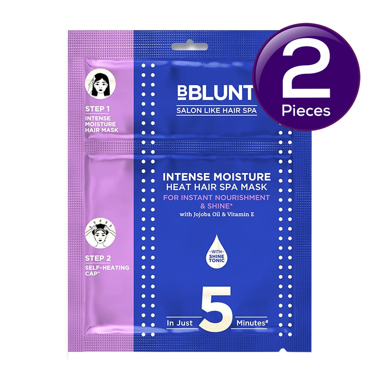 Bblunt Intense Moisture Heat Hair Spa Mask 70 g X 2 Combo