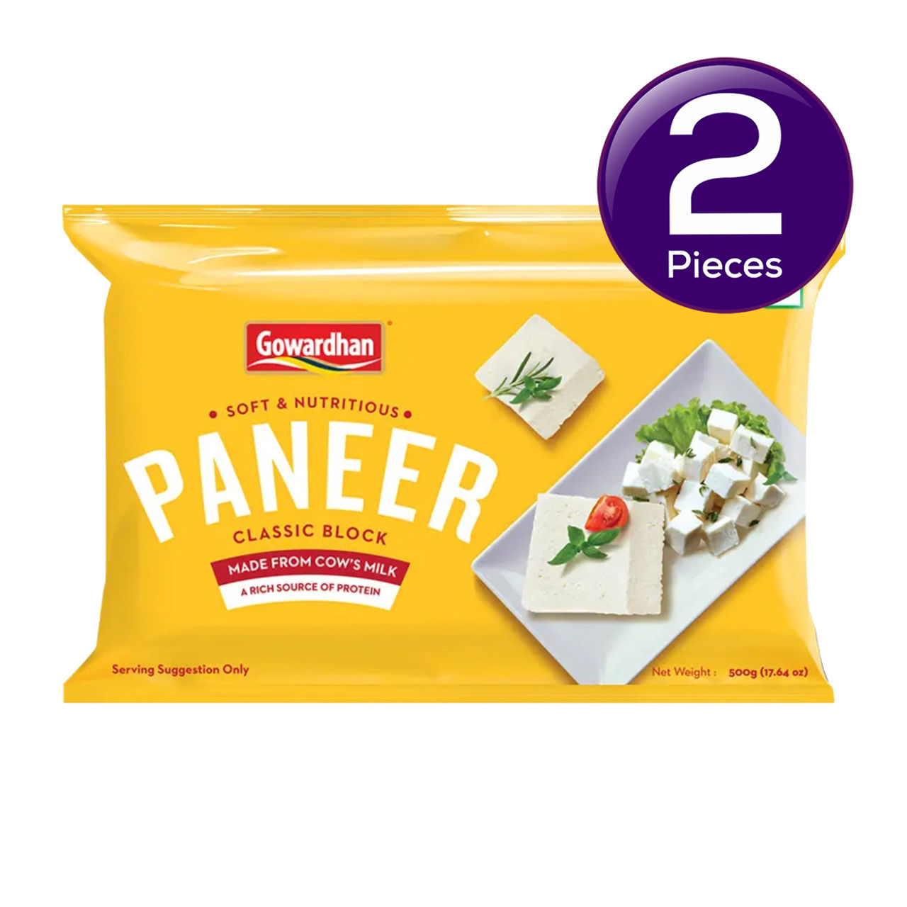 Gowardhan Paneer Pouch 500 g X 2 Combo
