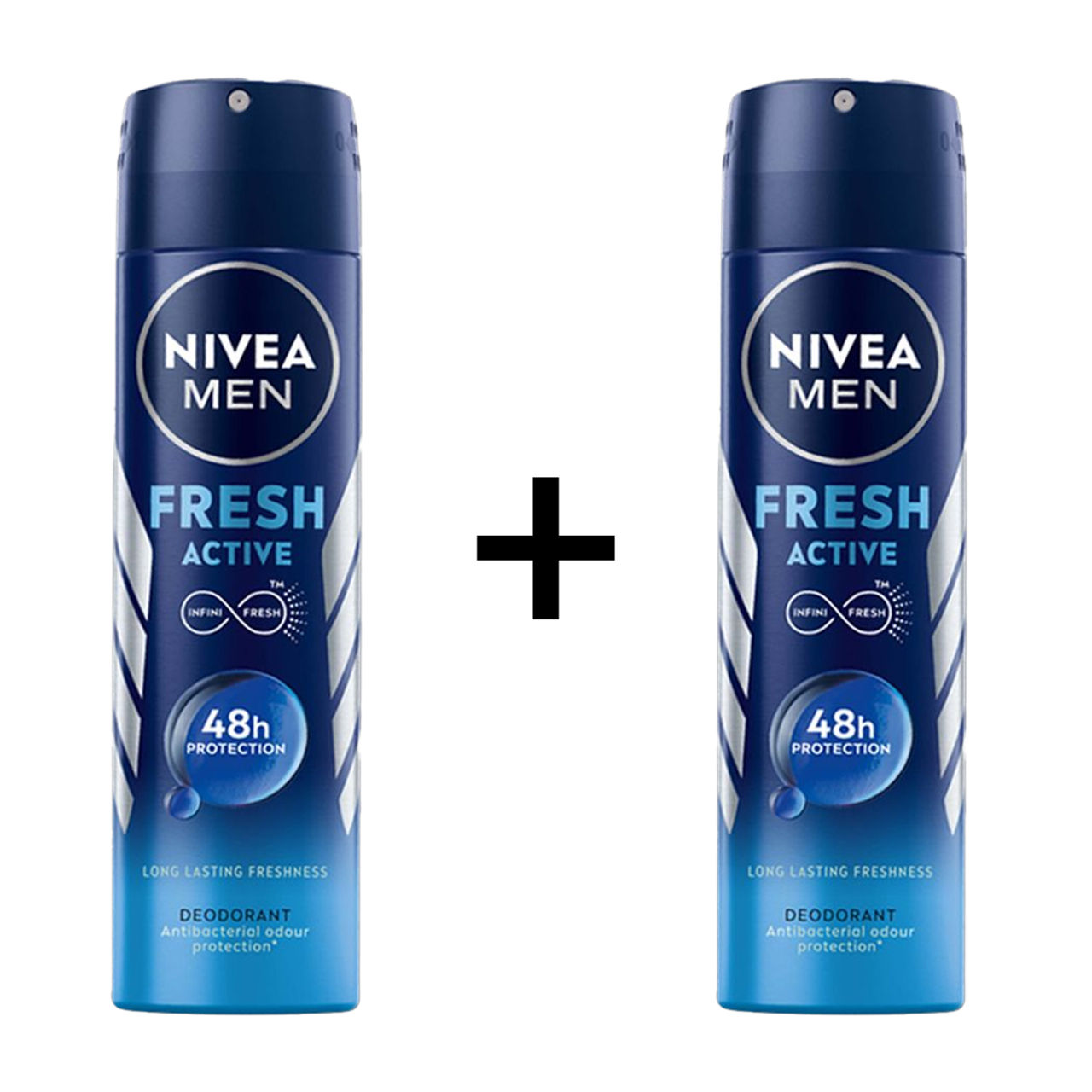 Nivea Men Deodorant Fresh Active 48h Long lasting Freshness 150 ml X 2 Combo