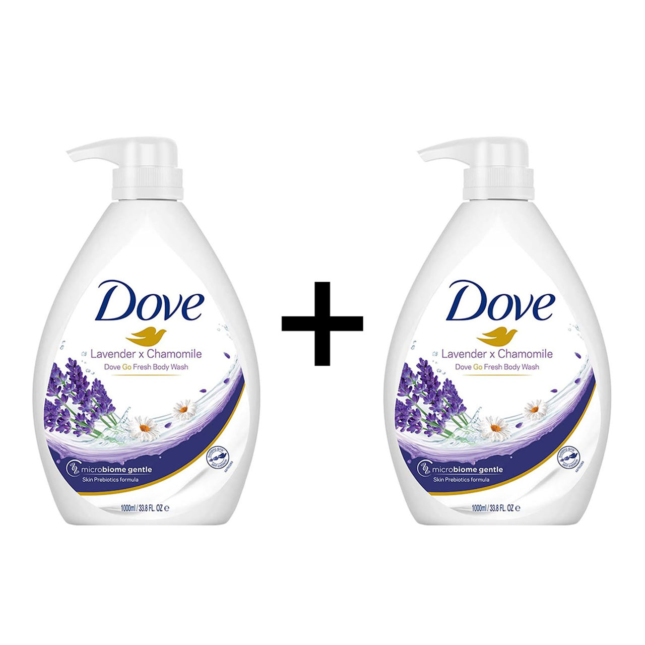 Dove Go Fresh Body Wash | Lavender & Chamomile | Floral Scent 1 l X 2 Combo