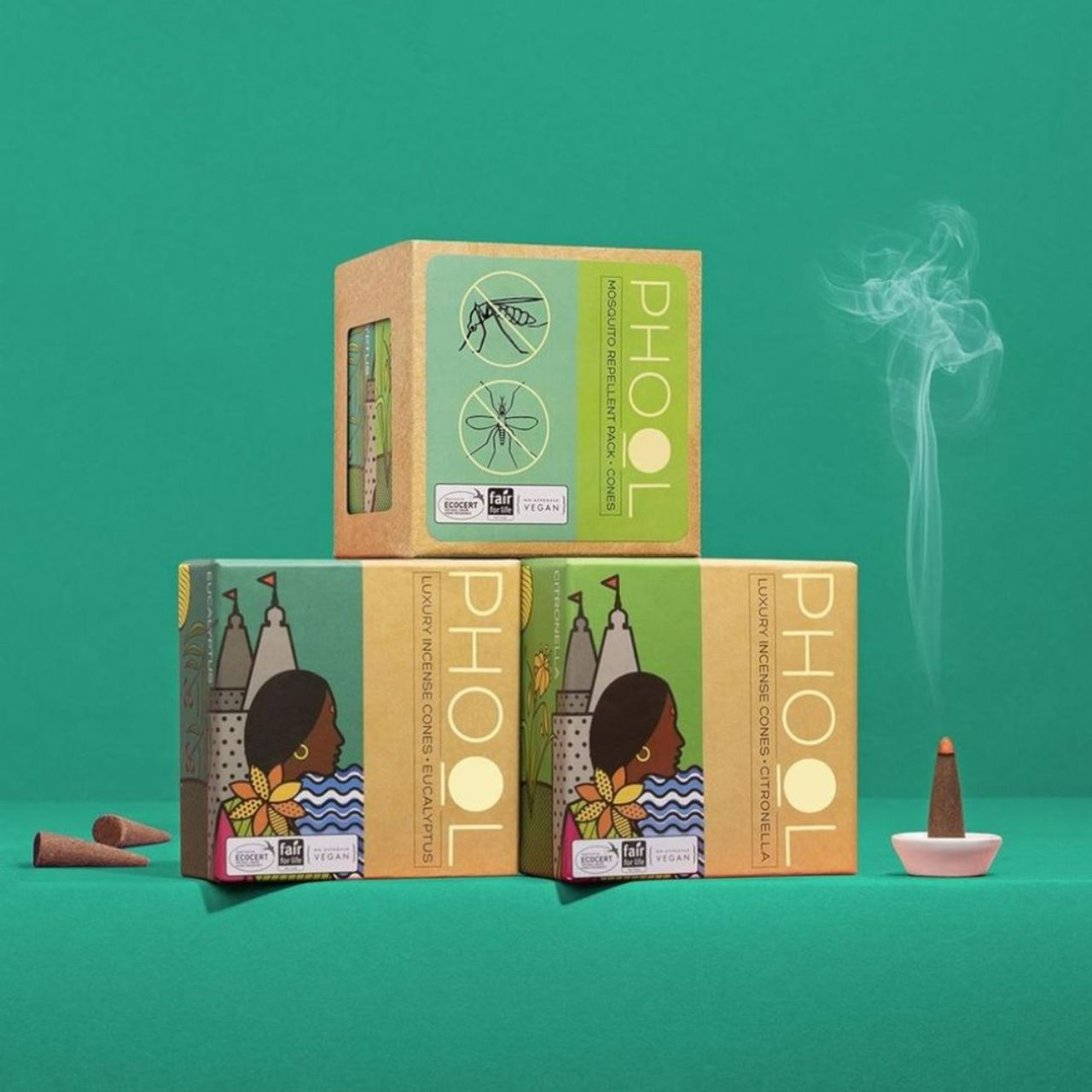 Phool Citronella & Eucalyptus Dhoop Cones Mosquito Repellent