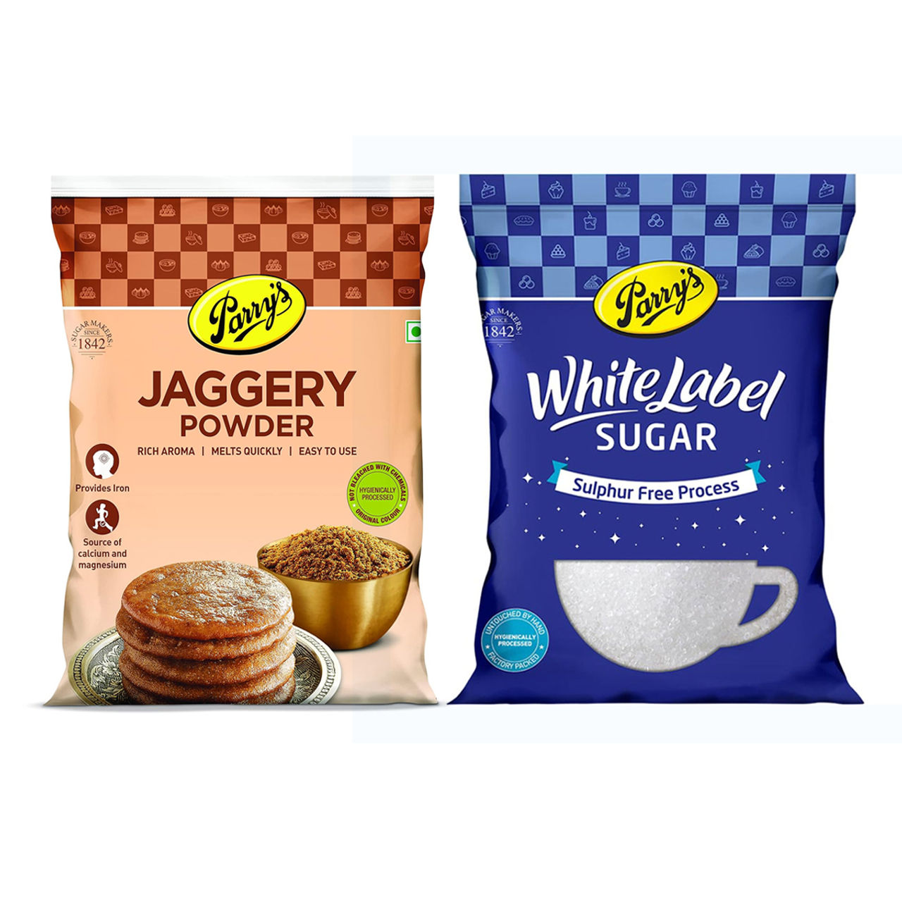 Parry'S Jaggery Powder (500g) & Parrys White Label Sugar (1kg) Combo