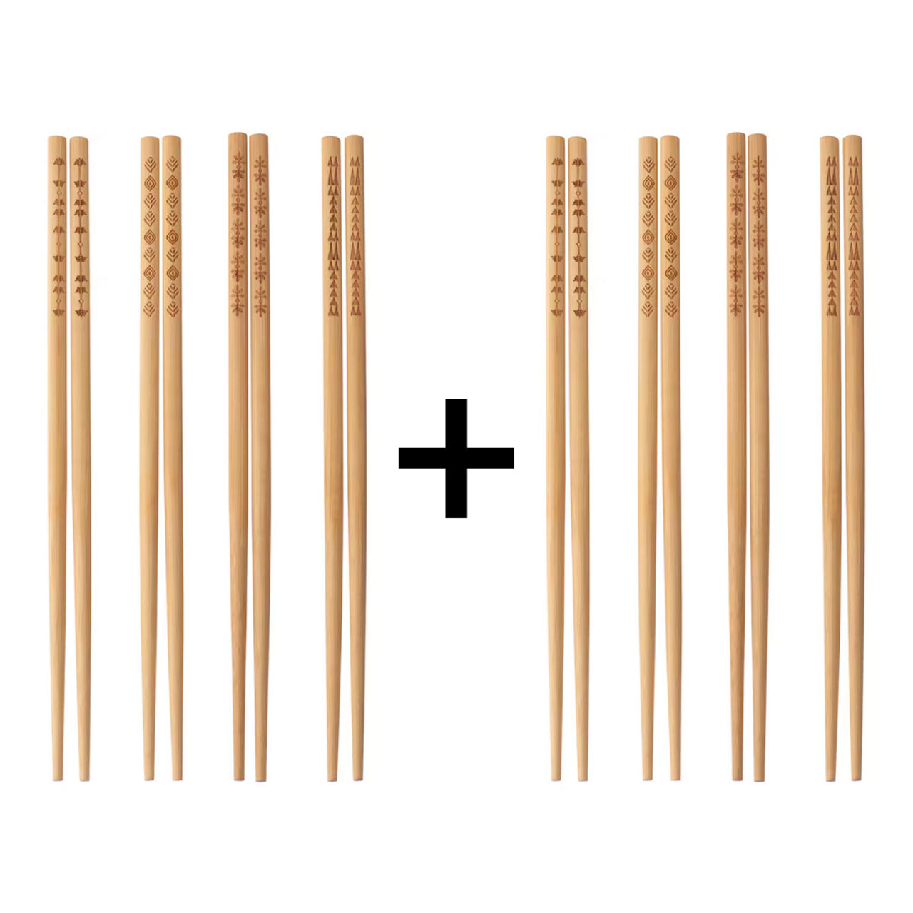 Bamboo Chopsticks Pack of 4 63 g X 2 Combo