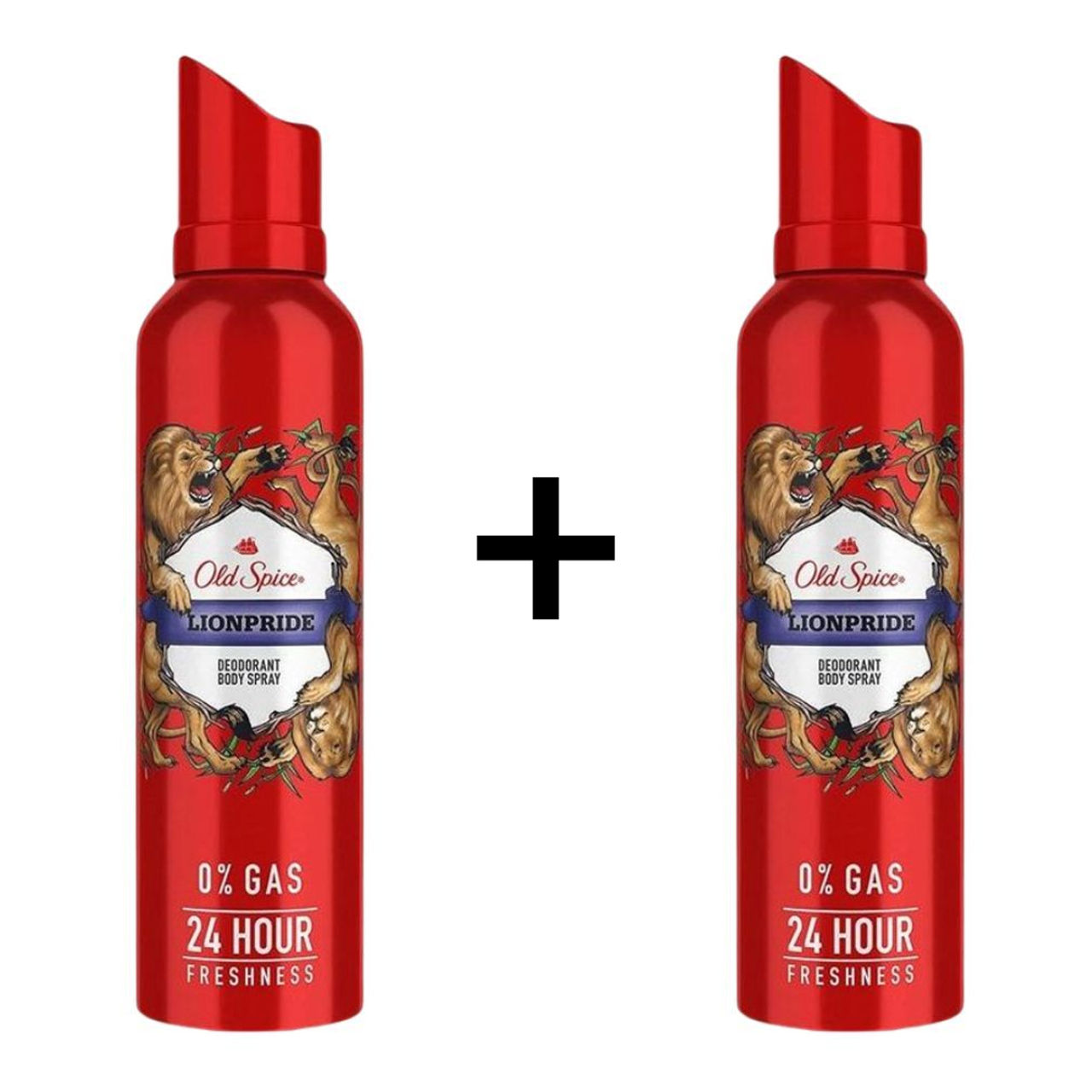Old Spice Lionpride No Gas Deodorant Body Spray Perfume For Men 140 ml X 2 Combo