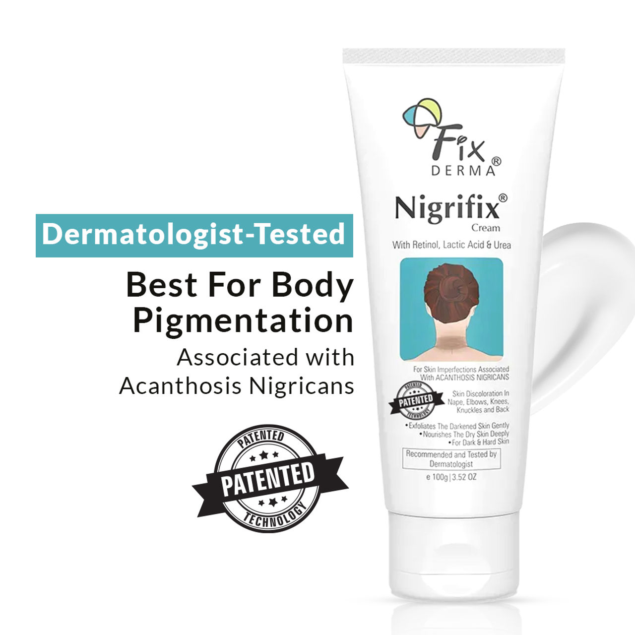 Fixderma Nigrifix Cream - Dark Patch Corrector for Neck, Underarms, Elbows