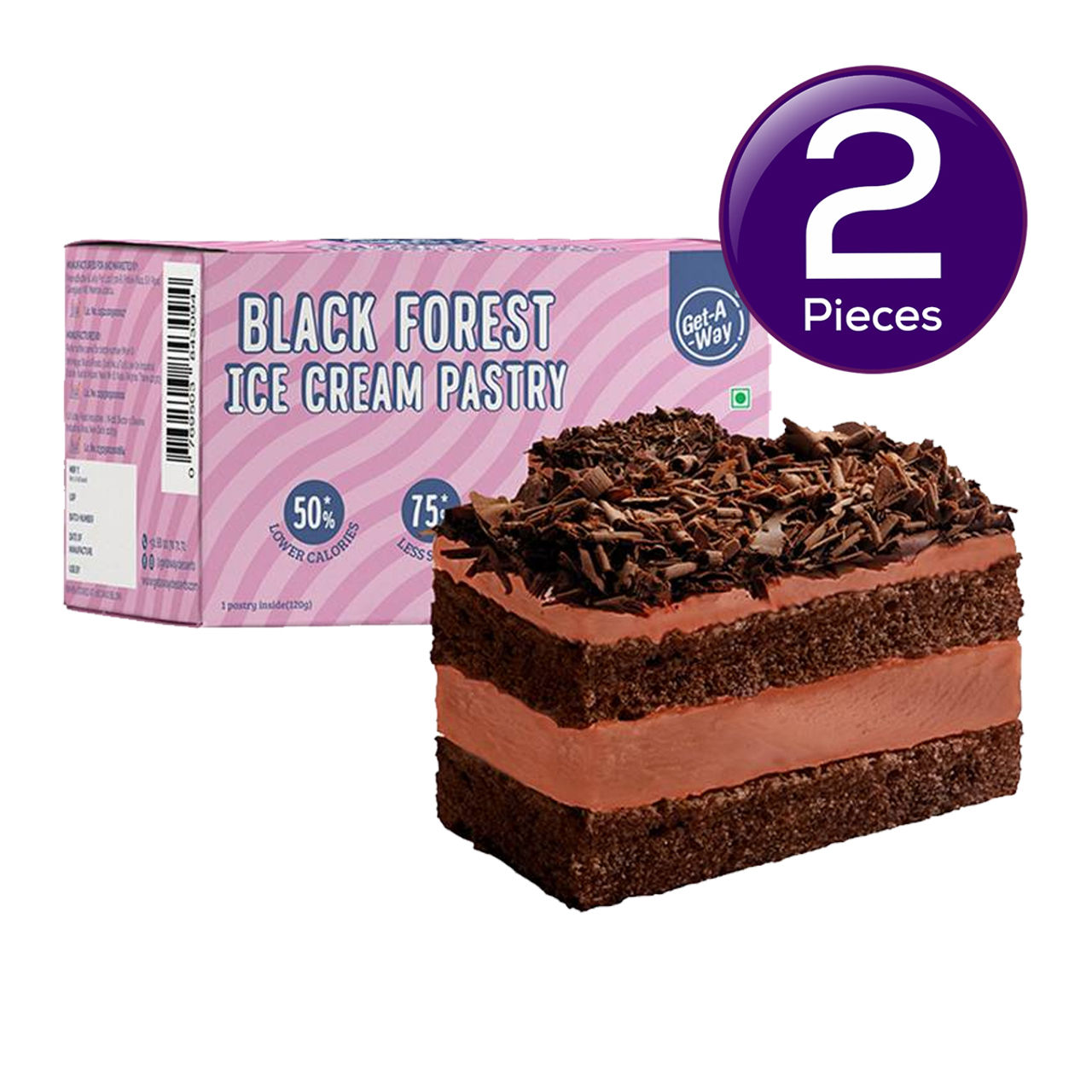 Get-A-Way Black Forest Ice Cream Pastry 150 ml Combo