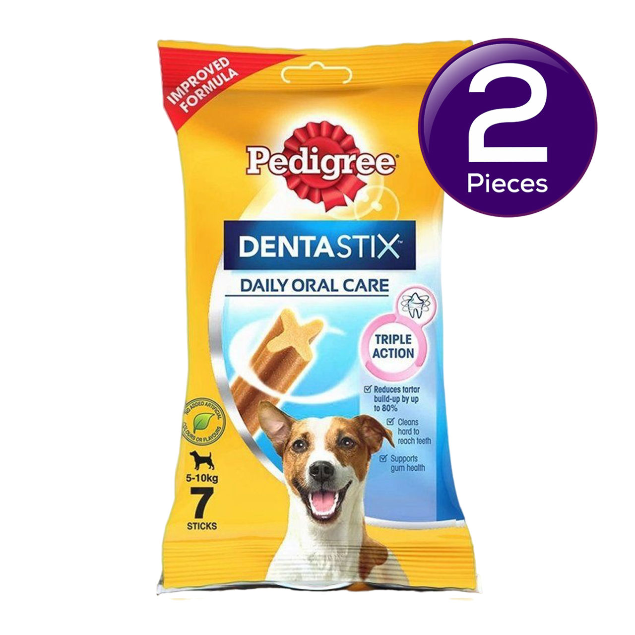 Pedigree Dentastix Adult Small Breed (5-10 Kg) Oral Care Dog Treat, 110g,Pack of 2