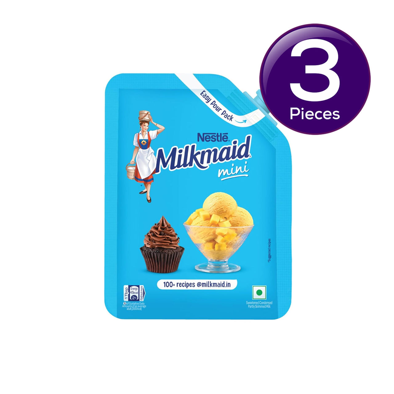 Nestle Milkmaid Mini Condensed Milk Easy Pour Pack 210 g Combo