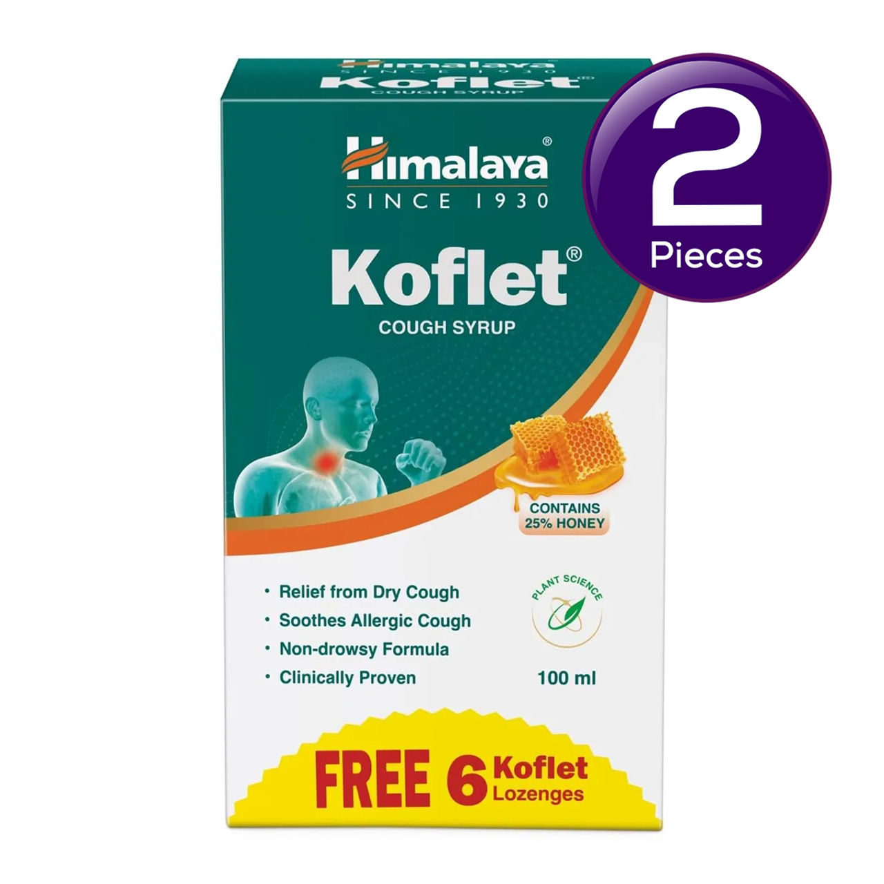 Himalaya Wellness Company Koflet Syp (3004)+6Koflet Loz Free Combo