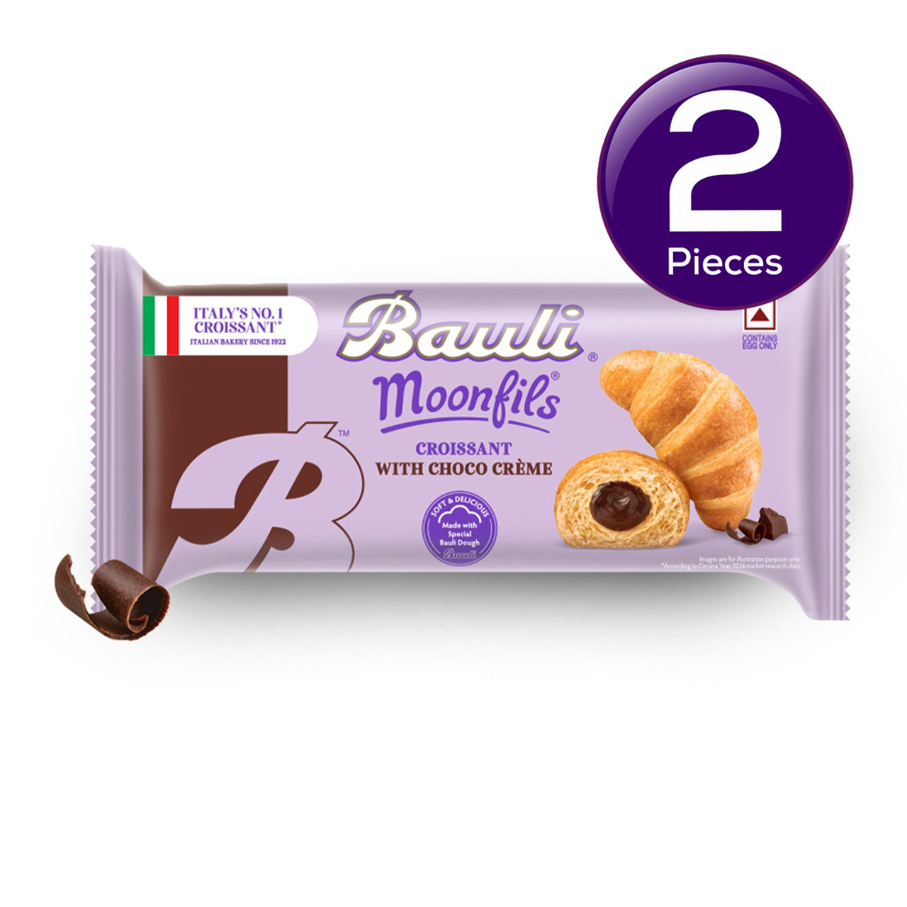 Bauli Moonfils Croissants Choco Cream (Egg) 50 g Combo