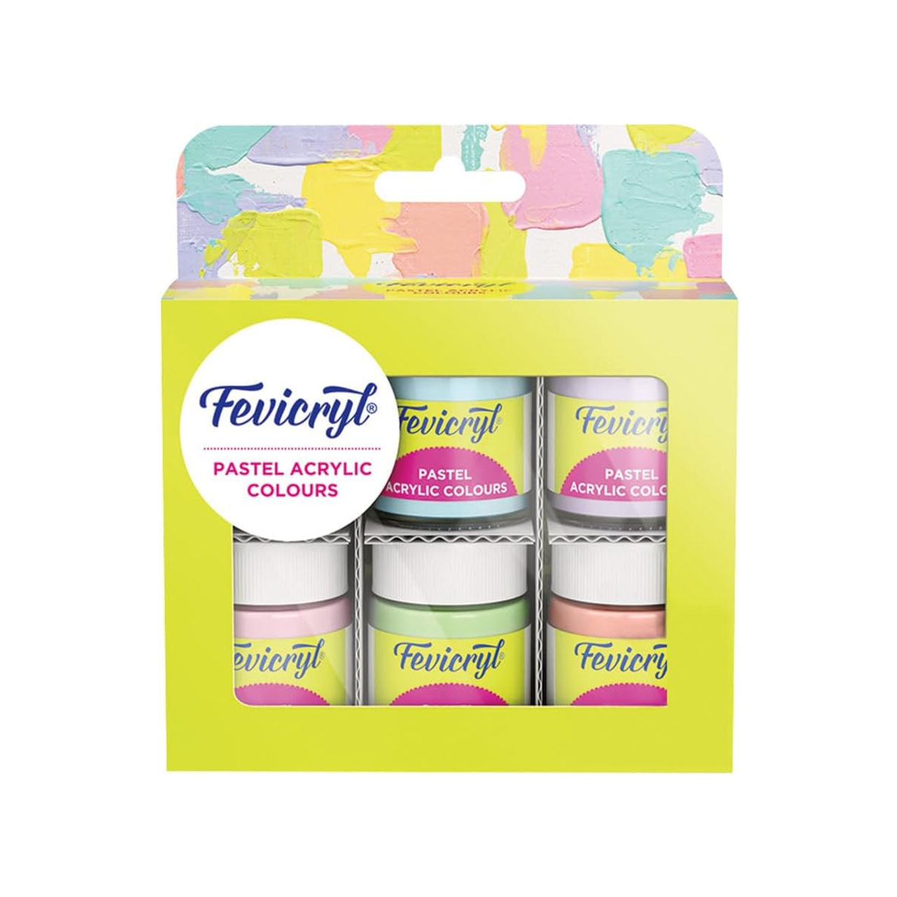 Fevicryl Multi Surface Pastel Acrylic Colours Kit 6 x15 ml Ideal For Artists