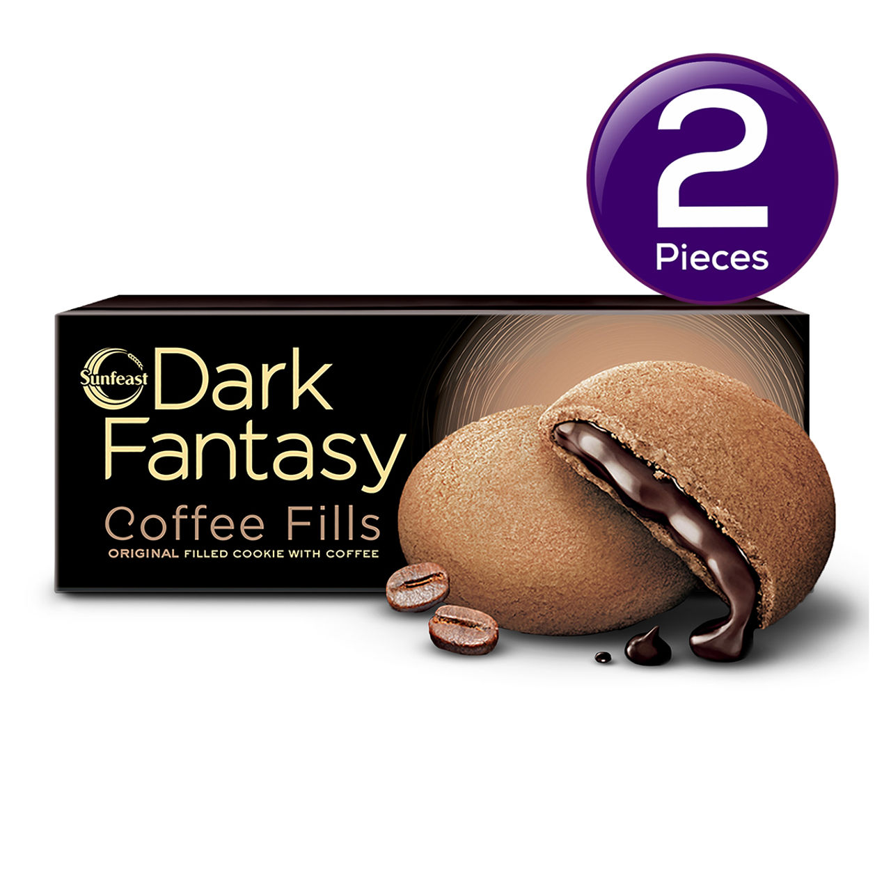 Sunfeast Dark Fantasy Coffee Fills | Original Filled Cookie | Coffee Flavour | Perfect Snack 69 g Combo