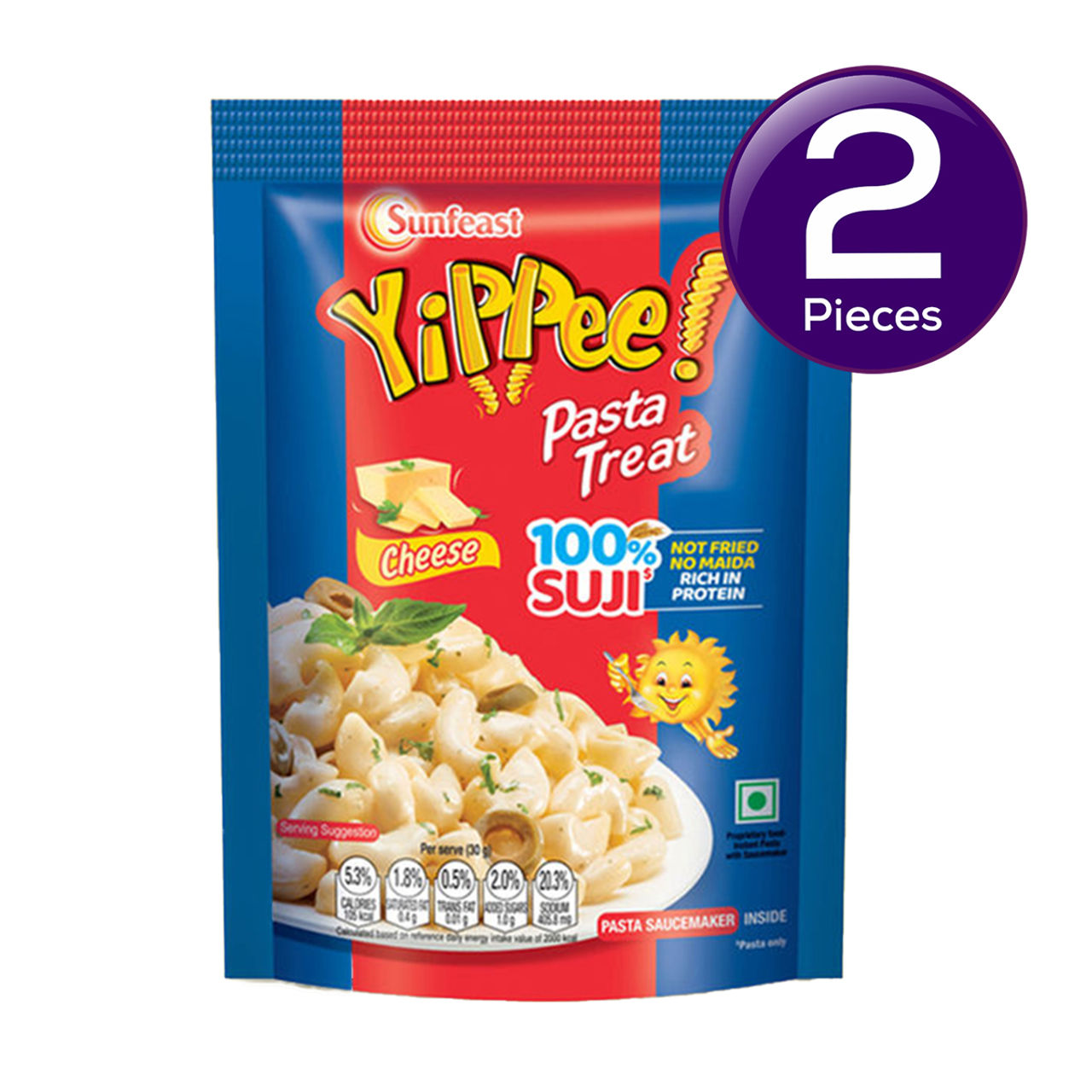 YiPPee! 100% Suji Cheese Pasta Treat Combo