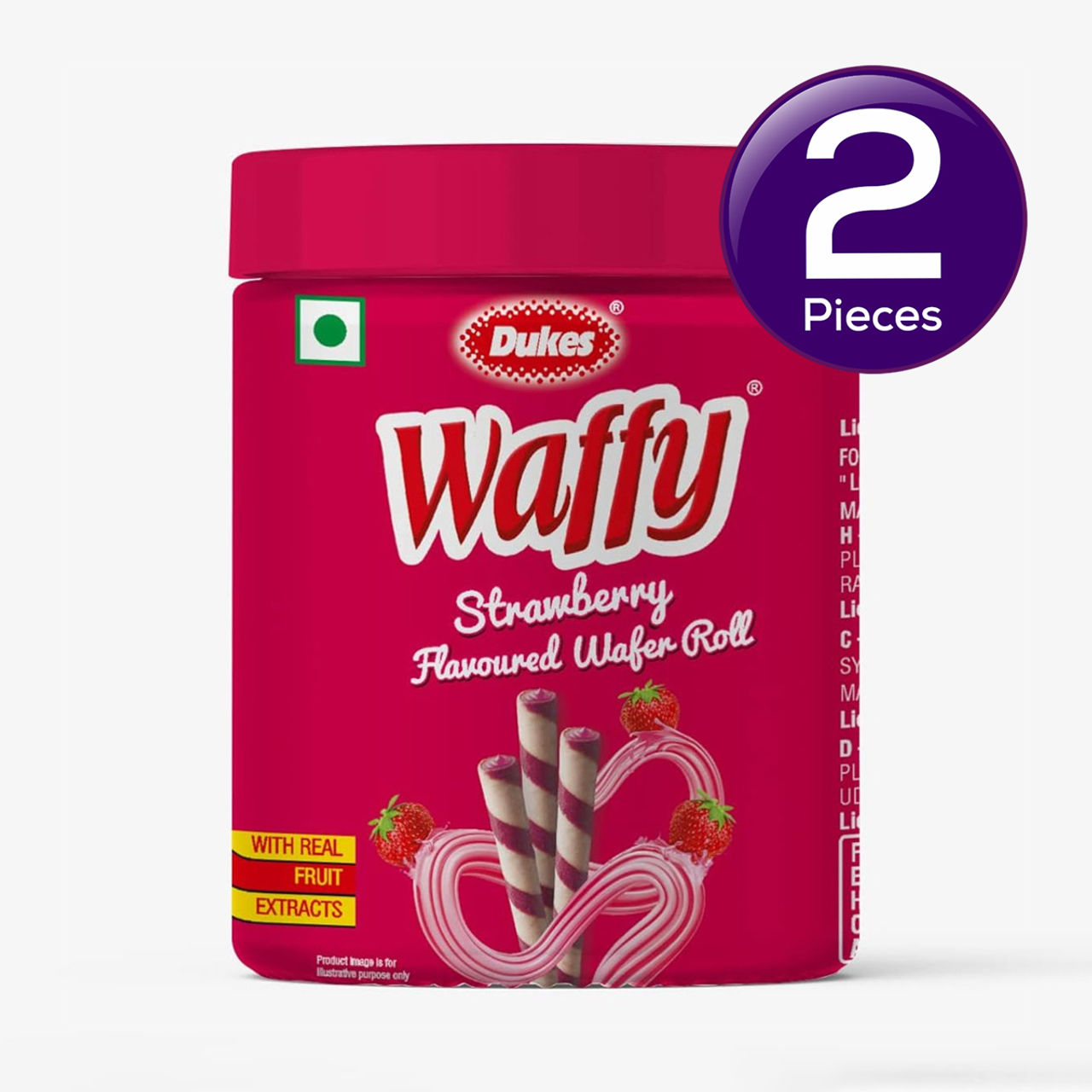 Dukes Waffy Strawberry Roll 250 g Combo