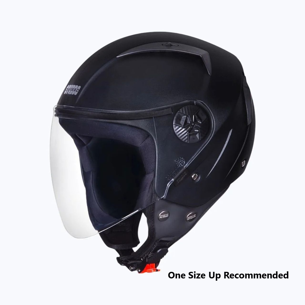 Studds Vogue Isi Certified Open Face Motorcycle Helmet For Men And Women With Visor (Black - M)