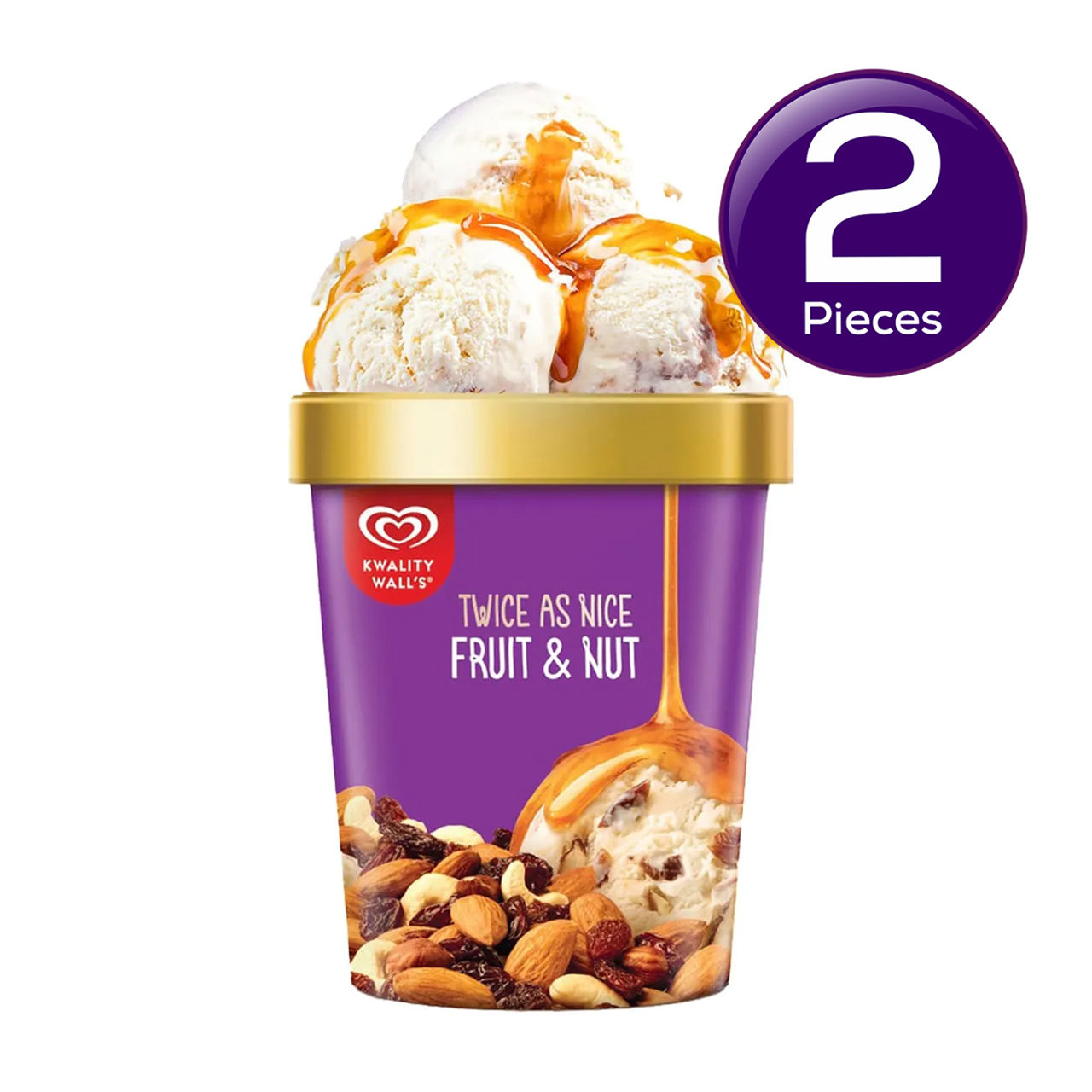 Kwality Wall's Fruit And Nut Tub 700 ml Combo