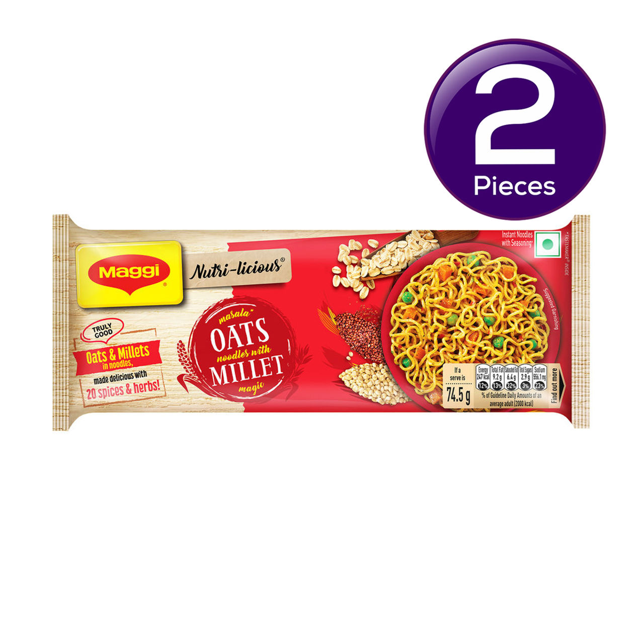 Maggi Nutri-Licious Oats with Millets Noodles 298 g Combo