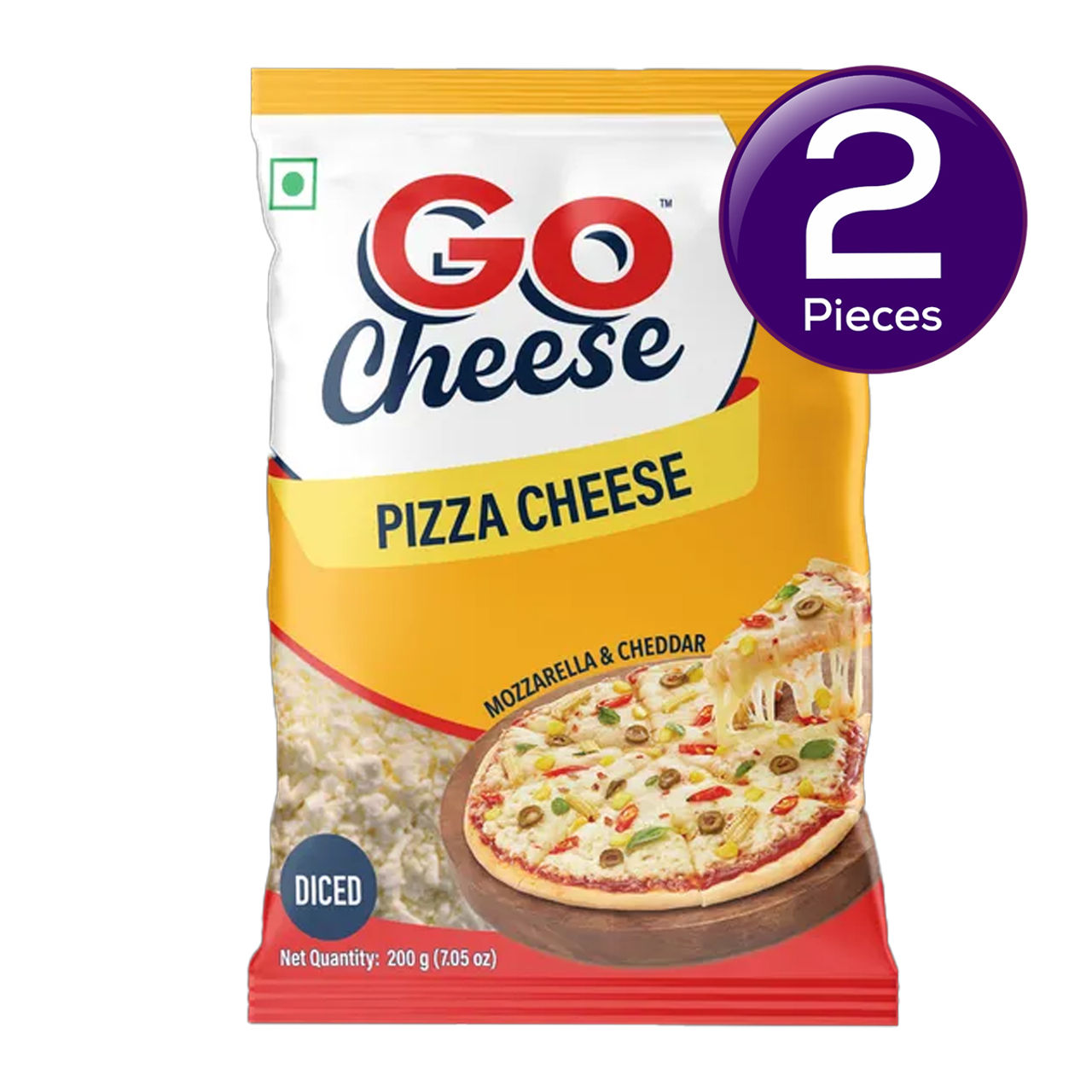 Go Cheese Pizza Blend (Mozzarella + Cheddar) 200 g Combo