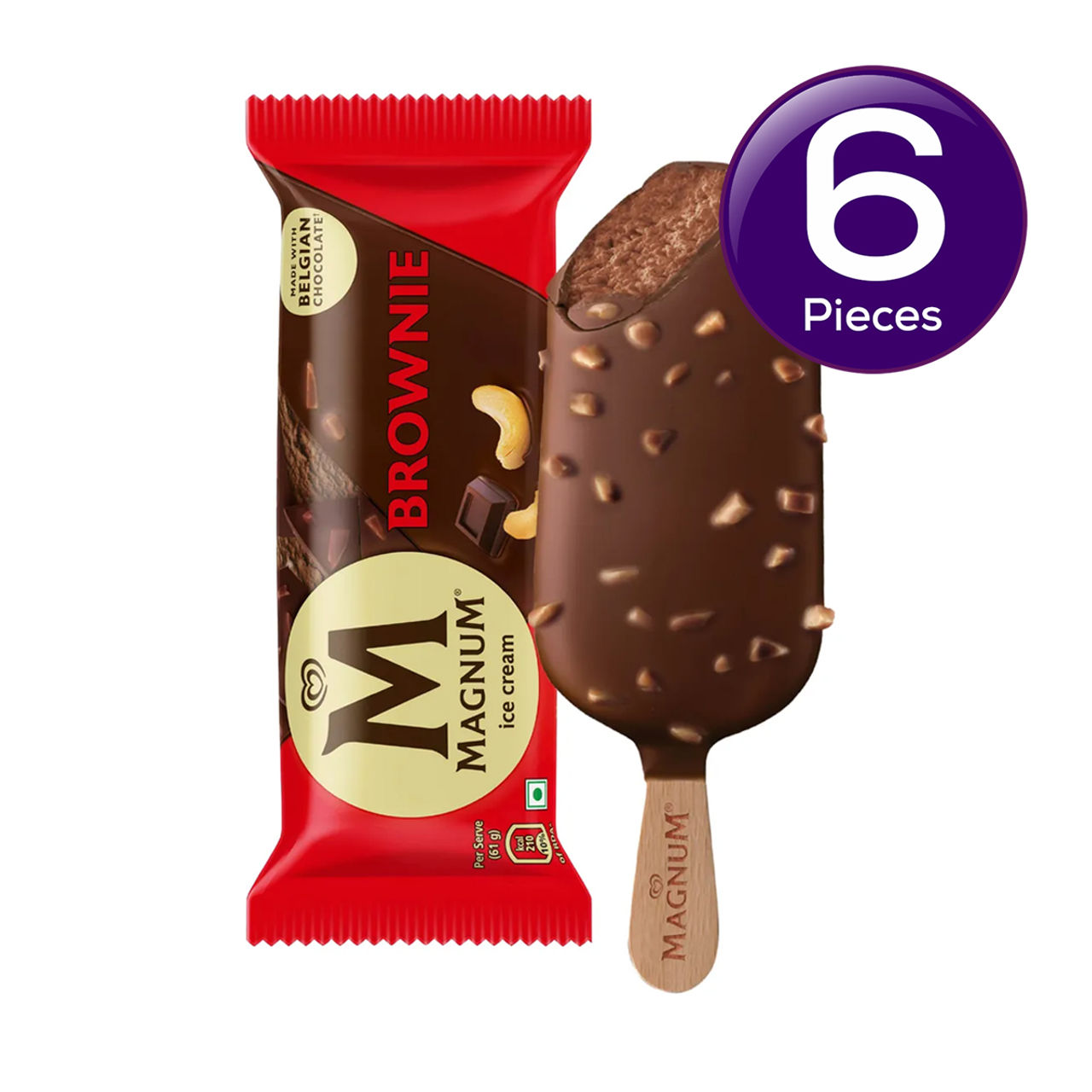 Kwality Wall's Chocolate Brownie Ice Cream Stick | Pouch 61 g Combo