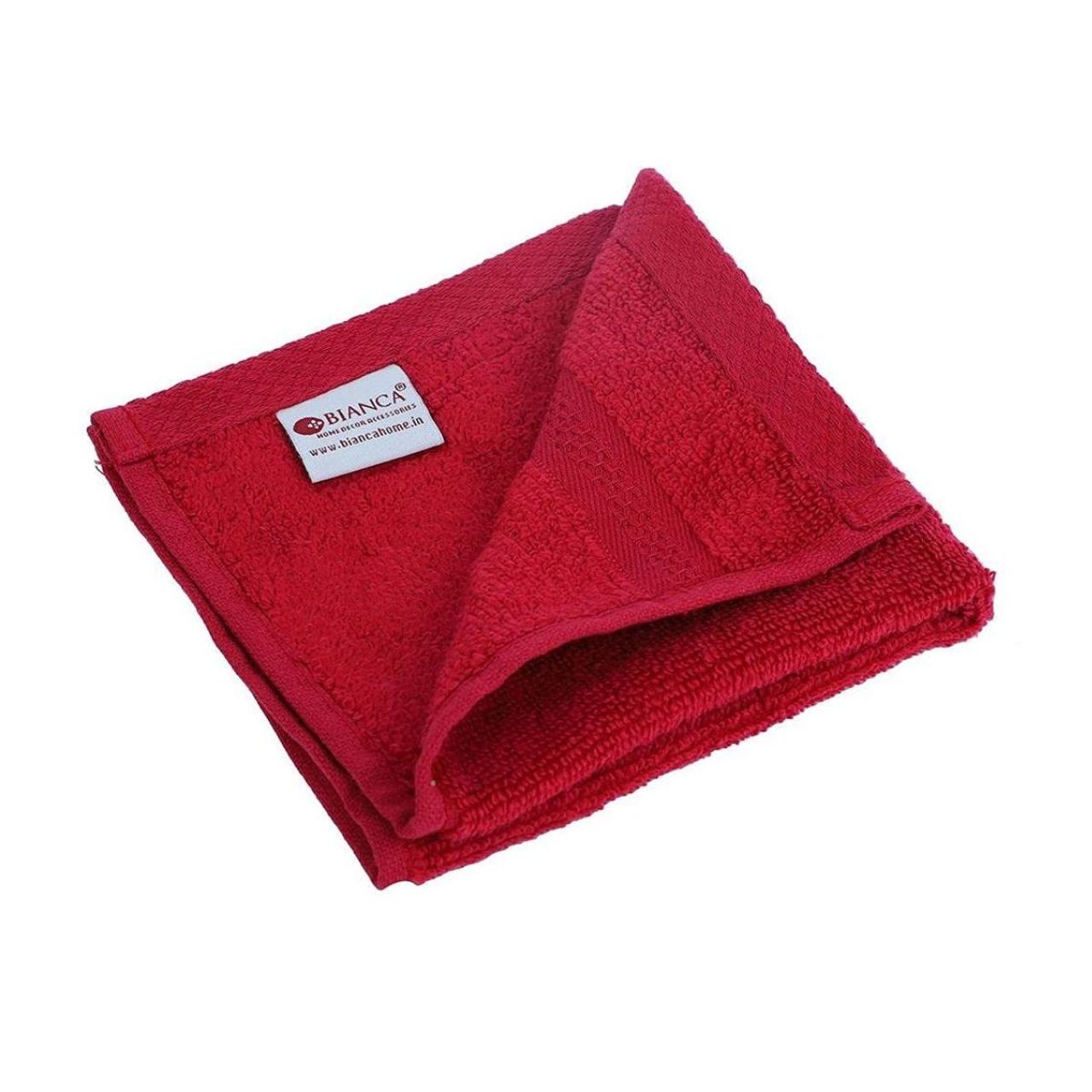 Bianca Face Towel Soft Red | Set of 4 - 30cm x 30cm