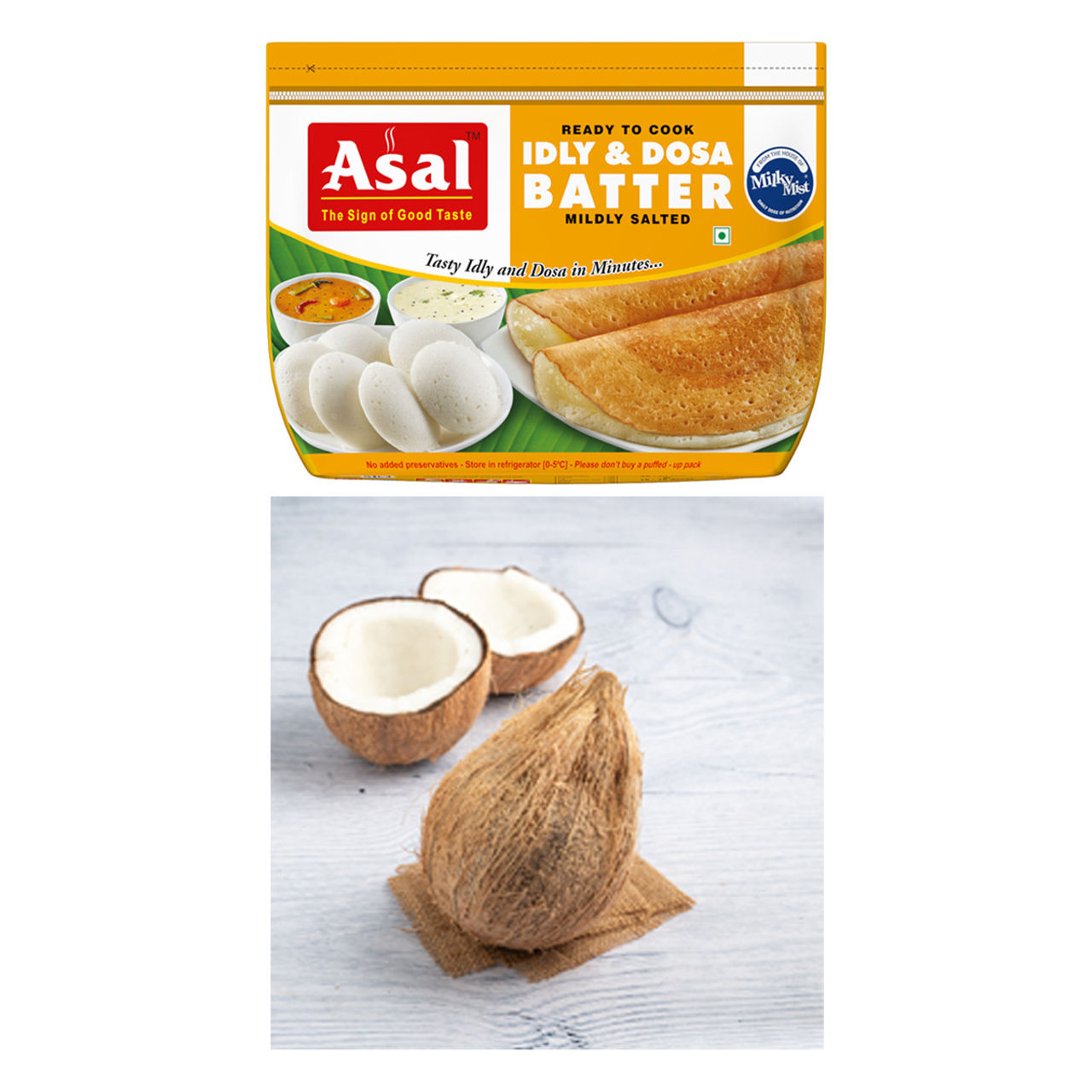Asal Batter (1kg) & Coconut (1pc) Combo