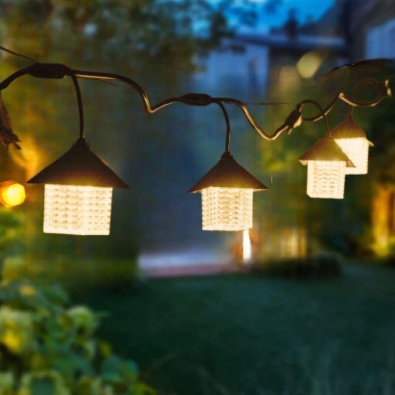 Desidiya Cube Design Outdoor String Lights  Warm White Glow For Indoor & Outdoor Charm