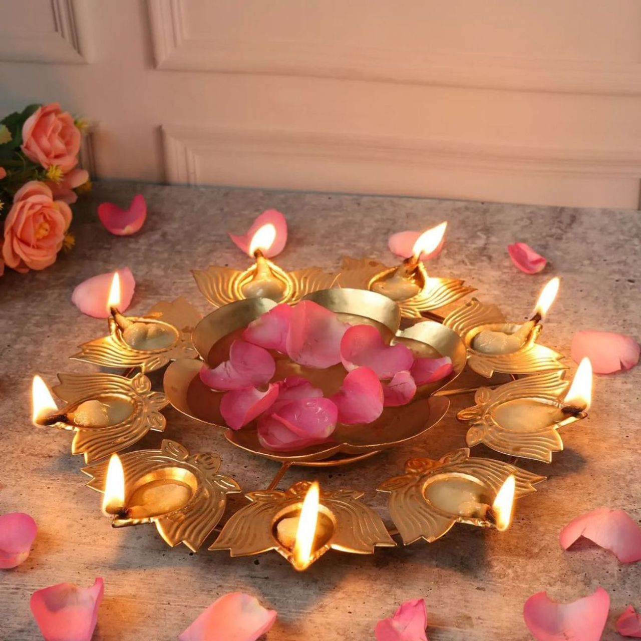 Urban Born Lotus Diya Urli Bowl