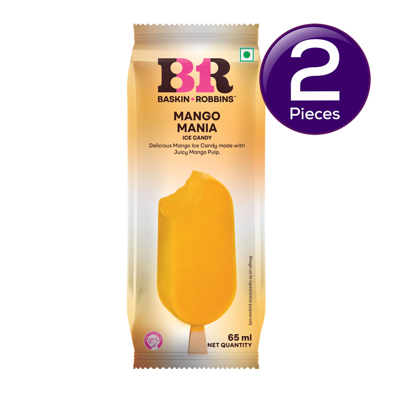 Baskin Robbins Mango Mania Candy Stick Ice Cream 65 ml Combo