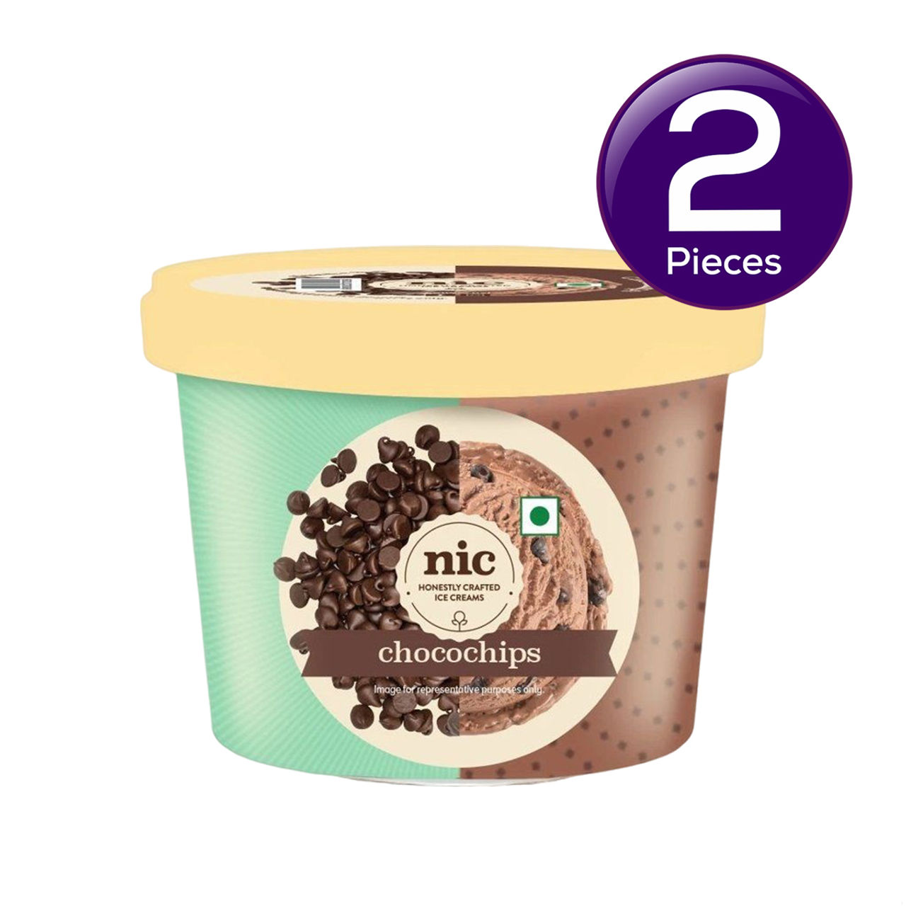 Nic Choco Chips Ice Cream Cup 100 ml Combo