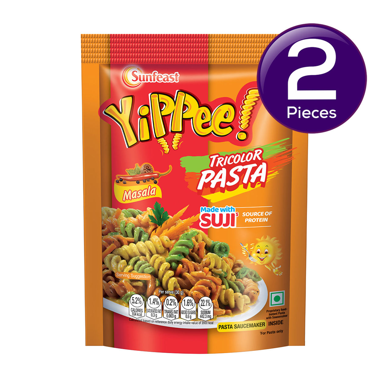 YiPPee! Suji Tricolor Masala Pasta Combo